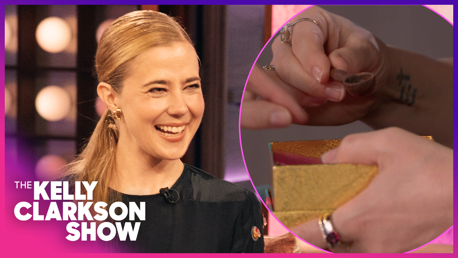Taylor Dearden Surprises Kelly Clarkson With Hand-Carved Wooden Spoon!