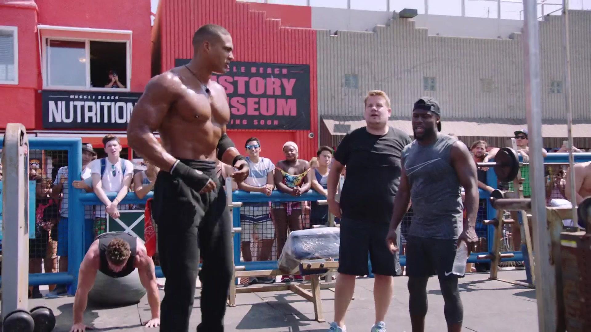 Watch Kevin Hart: What The Fit Episode: Muscle Beach with James Corden -  NBC.com