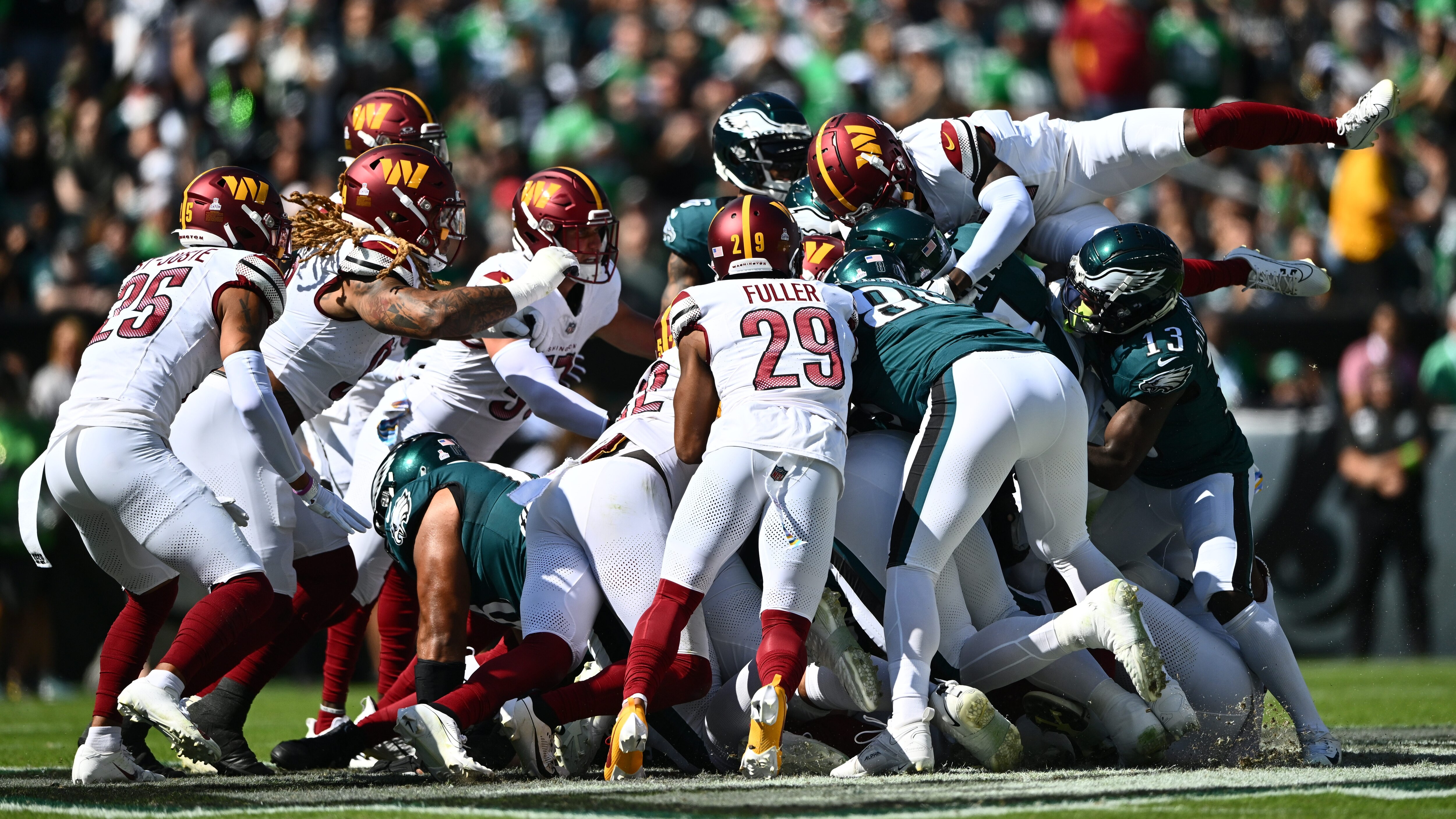 Eagles called for offensive offside on QB sneak push play - NBC Sports