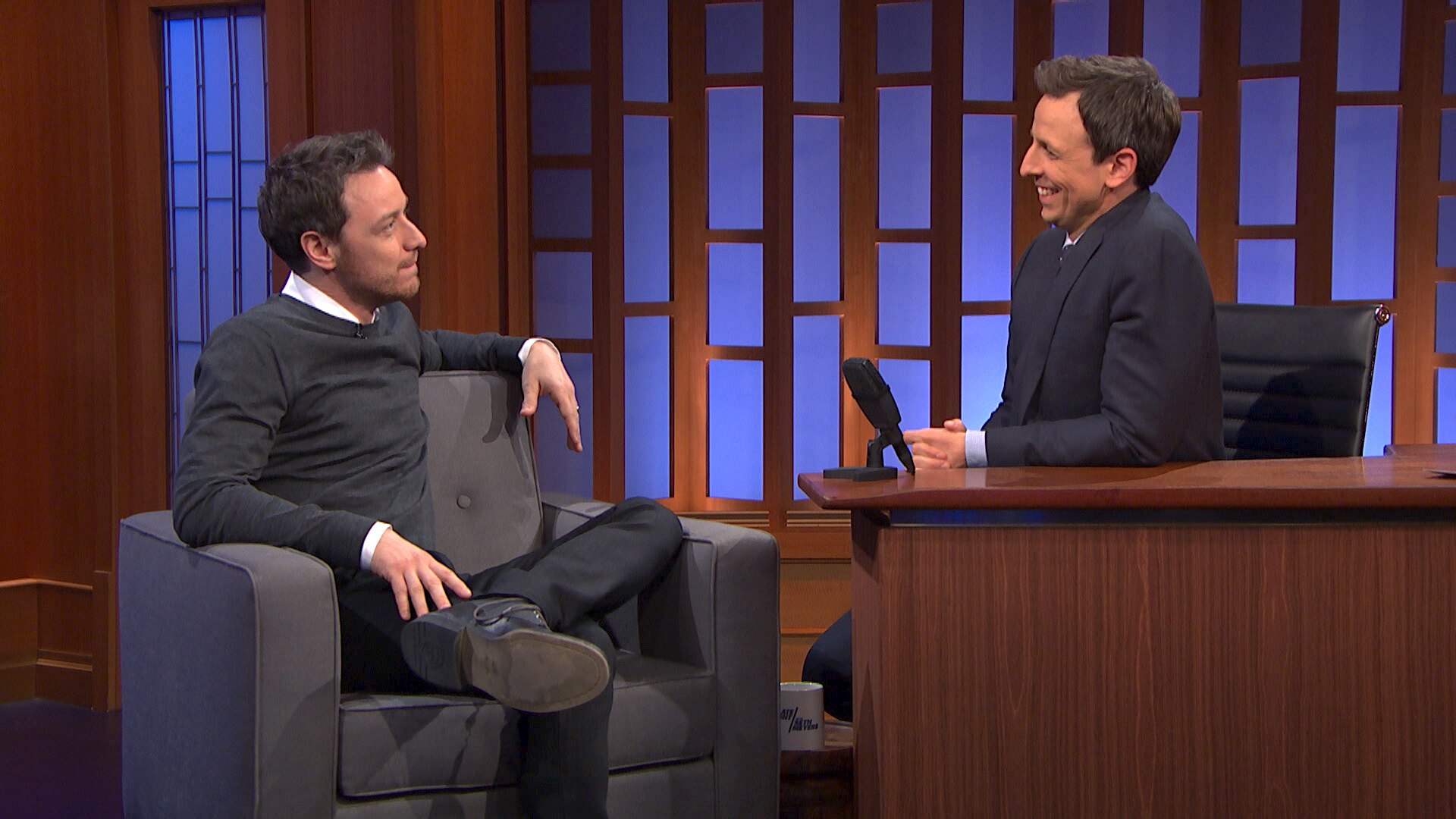 Watch Late Night With Seth Meyers Interview James Mcavoy Interview Pt 2 1592