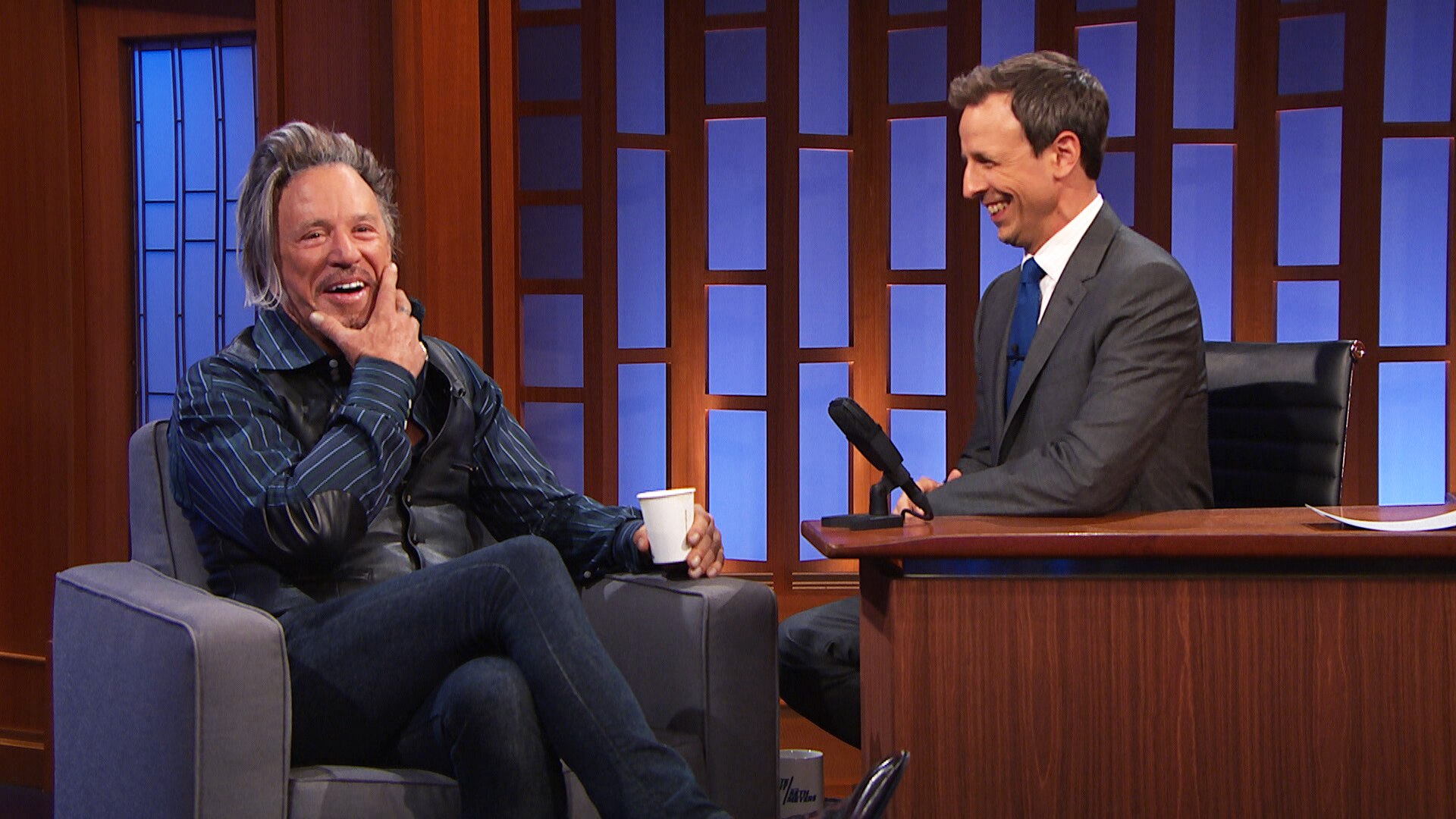 Watch Late Night With Seth Meyers Interview Mickey Rourke Interview 