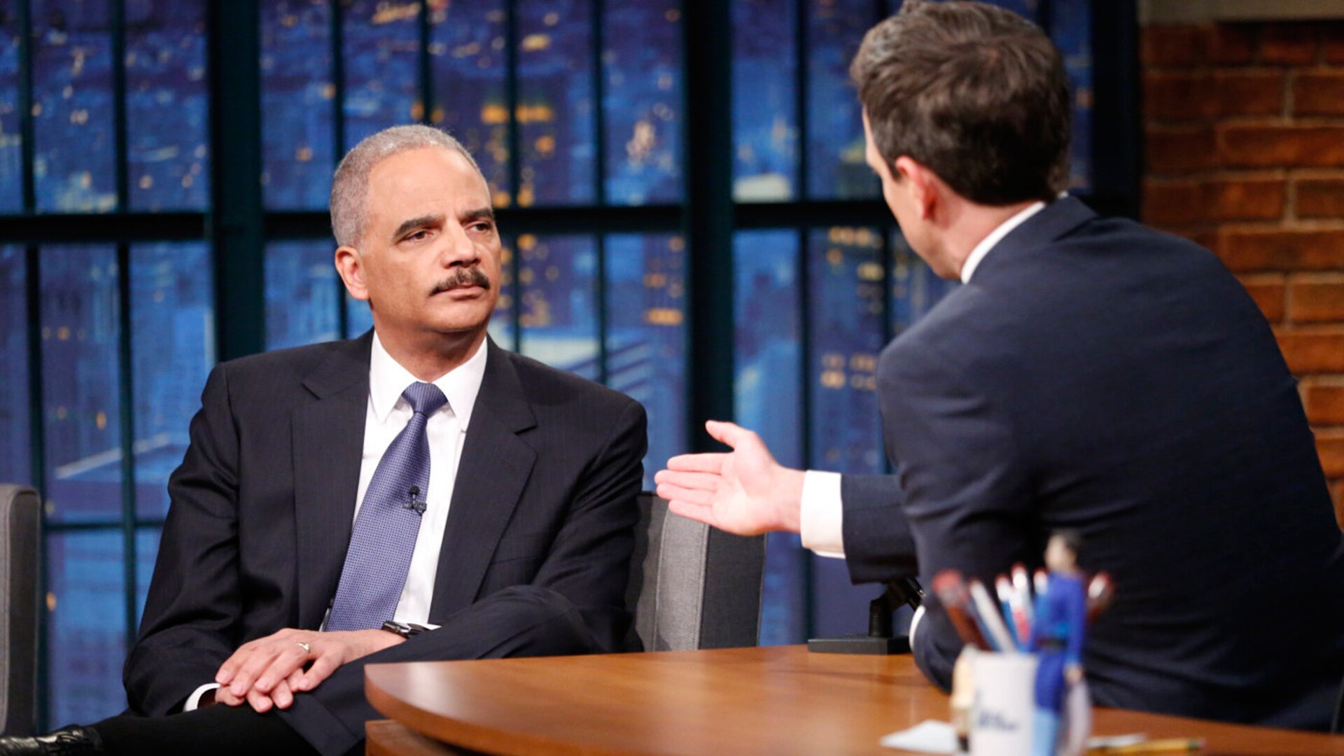 Watch Late Night with Seth Meyers Interview Eric Holder Interview