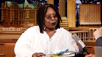 Whoopi Goldberg Has Socks with Her Face on Them