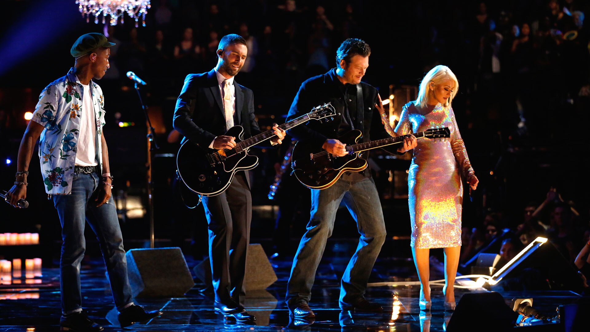 Watch The Voice Highlight Blake Shelton, Adam Levine, Pharrell