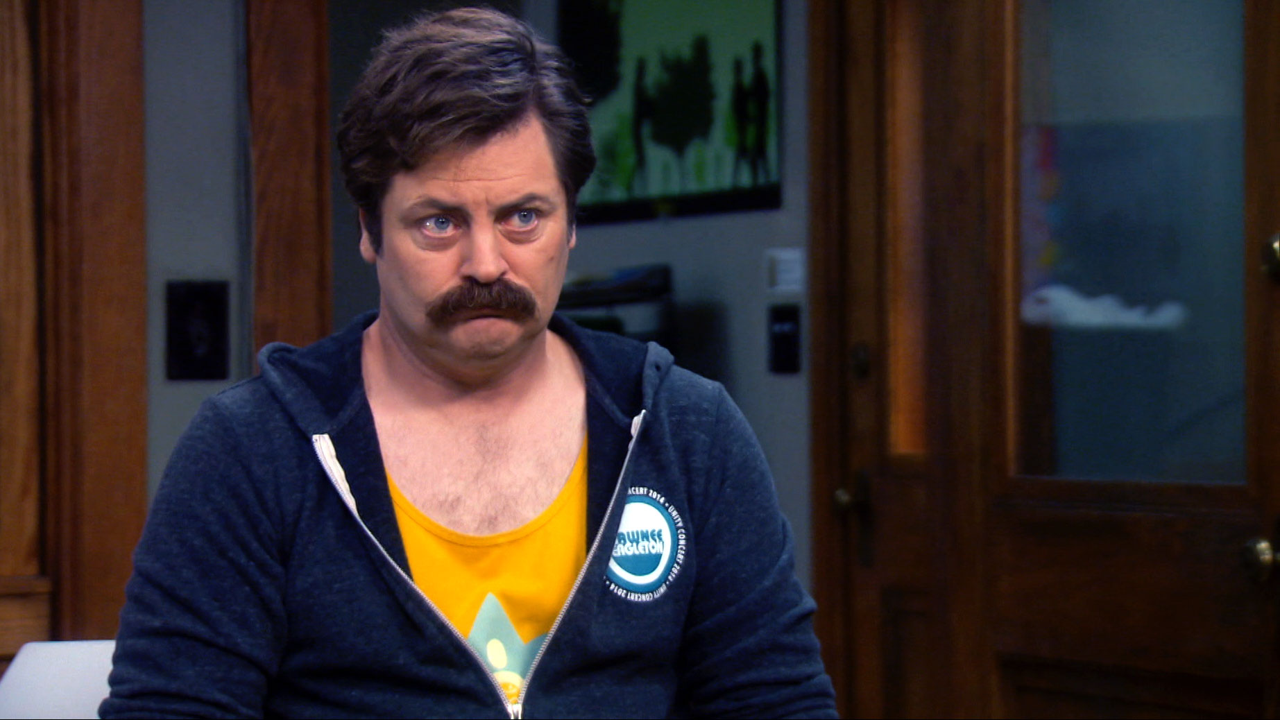 ron parks and rec in winter