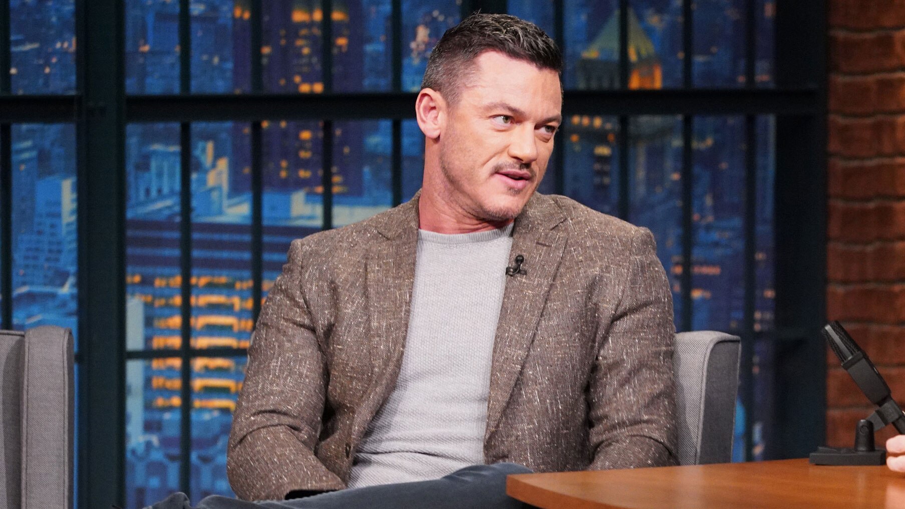 Watch Late Night with Seth Meyers Interview Luke Evans Shared an