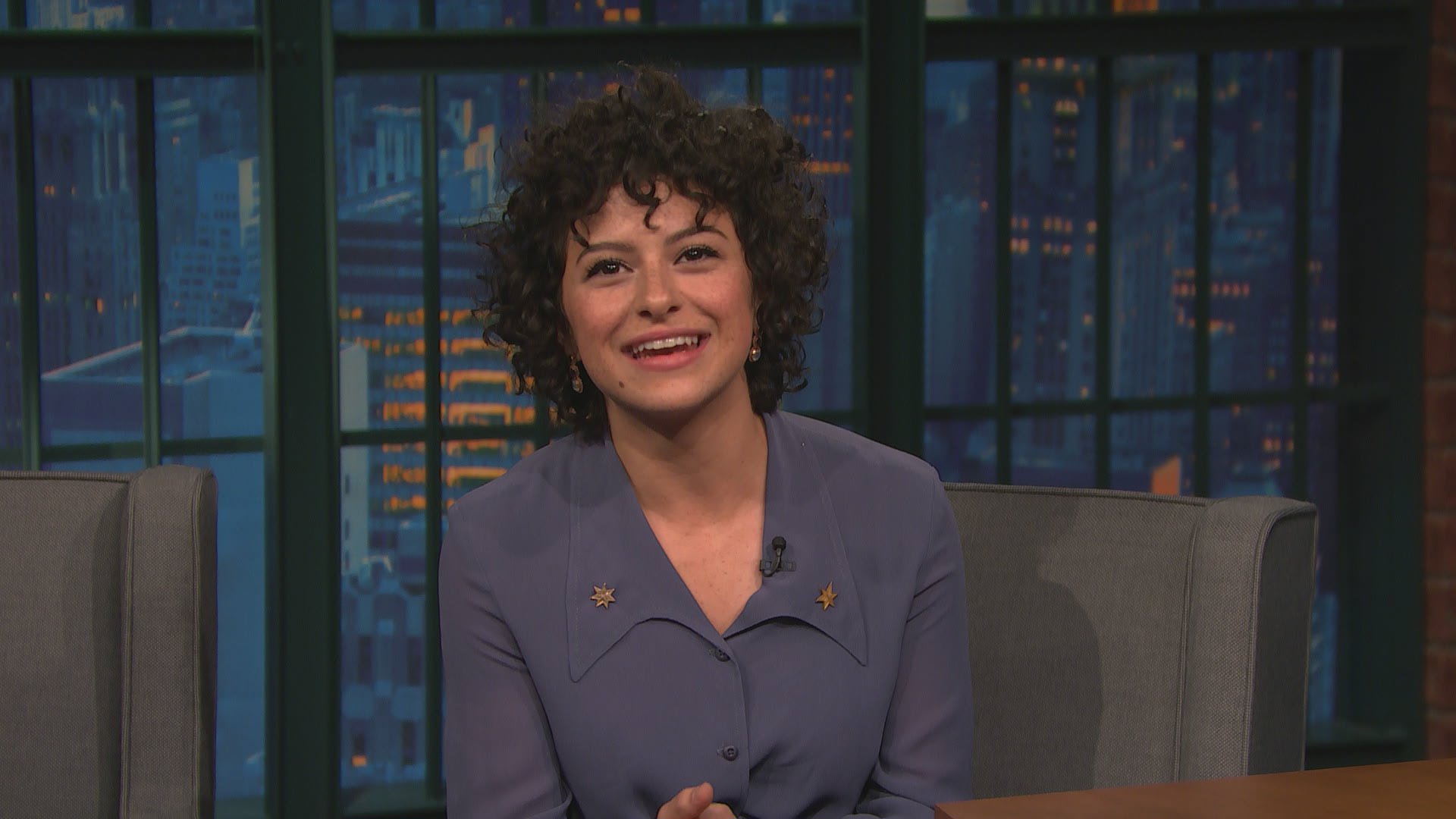 Watch Late Night With Seth Meyers Interview Alia Shawkat Worried About Her Muslim Grandma After