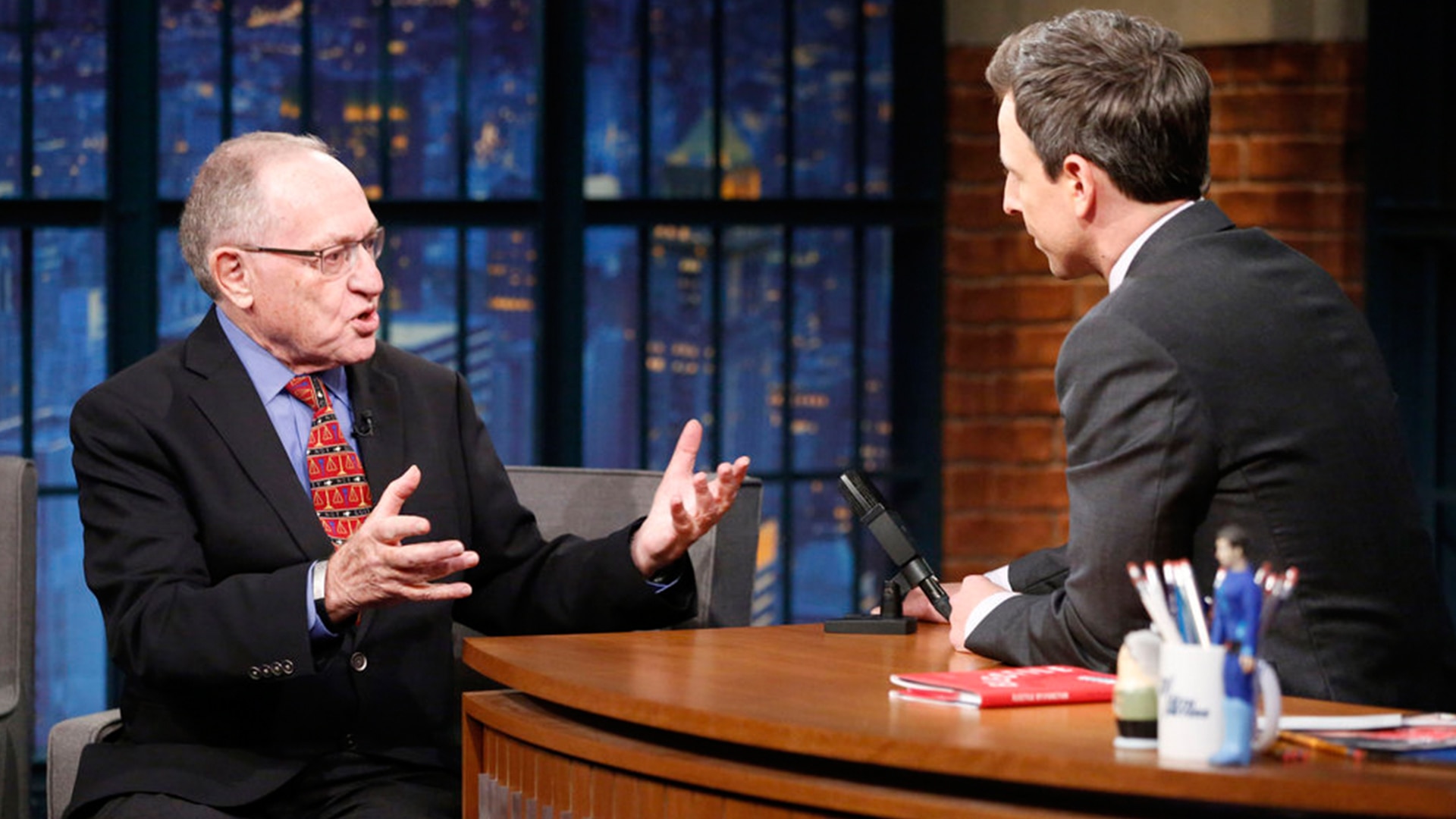 Watch Late Night with Seth Meyers Interview: Alan Dershowitz Predicted Trump Would Win ...