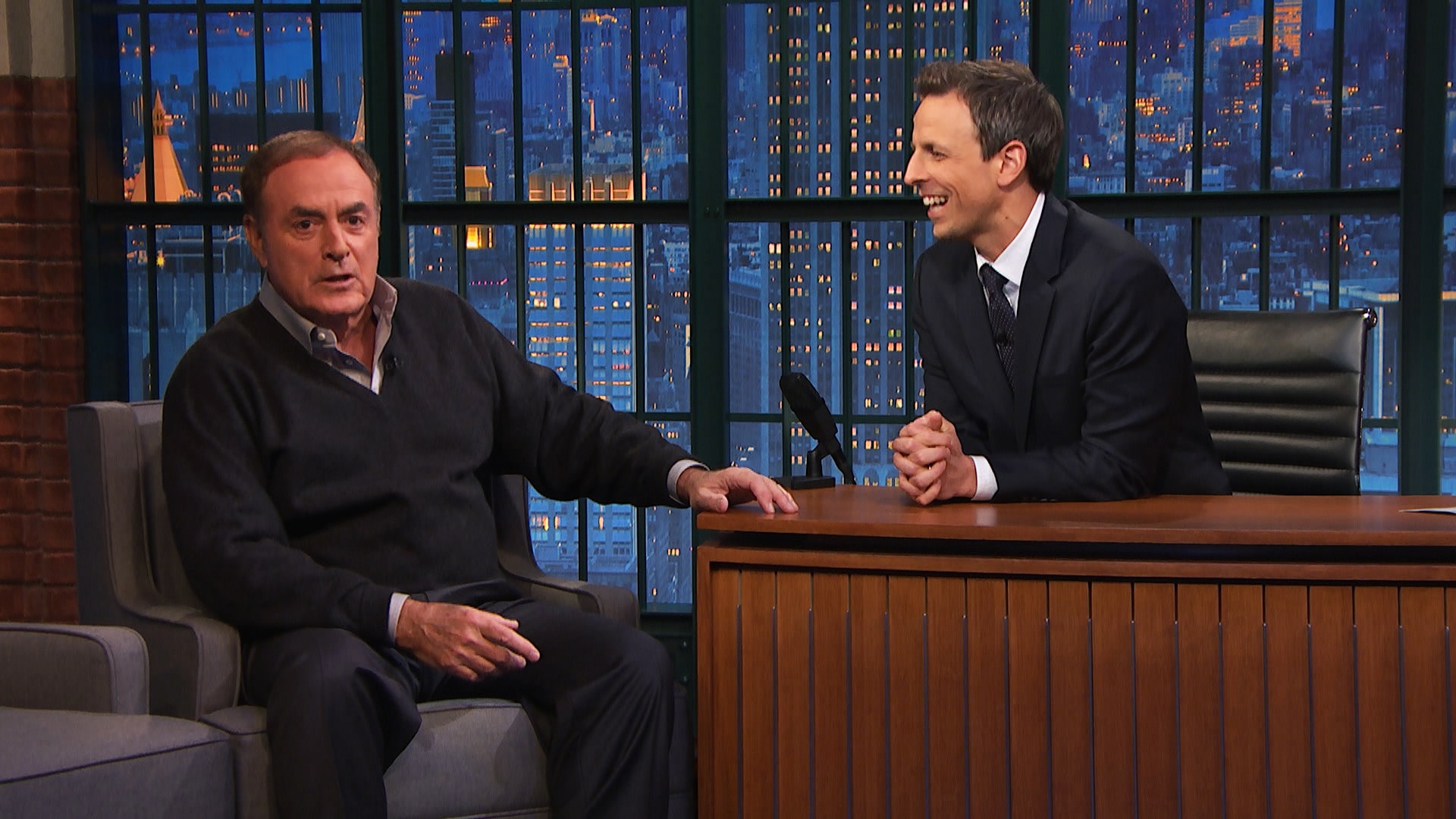 Watch Late Night With Seth Meyers Interview Al Michaels Amazing Howard Cosell Story 6164