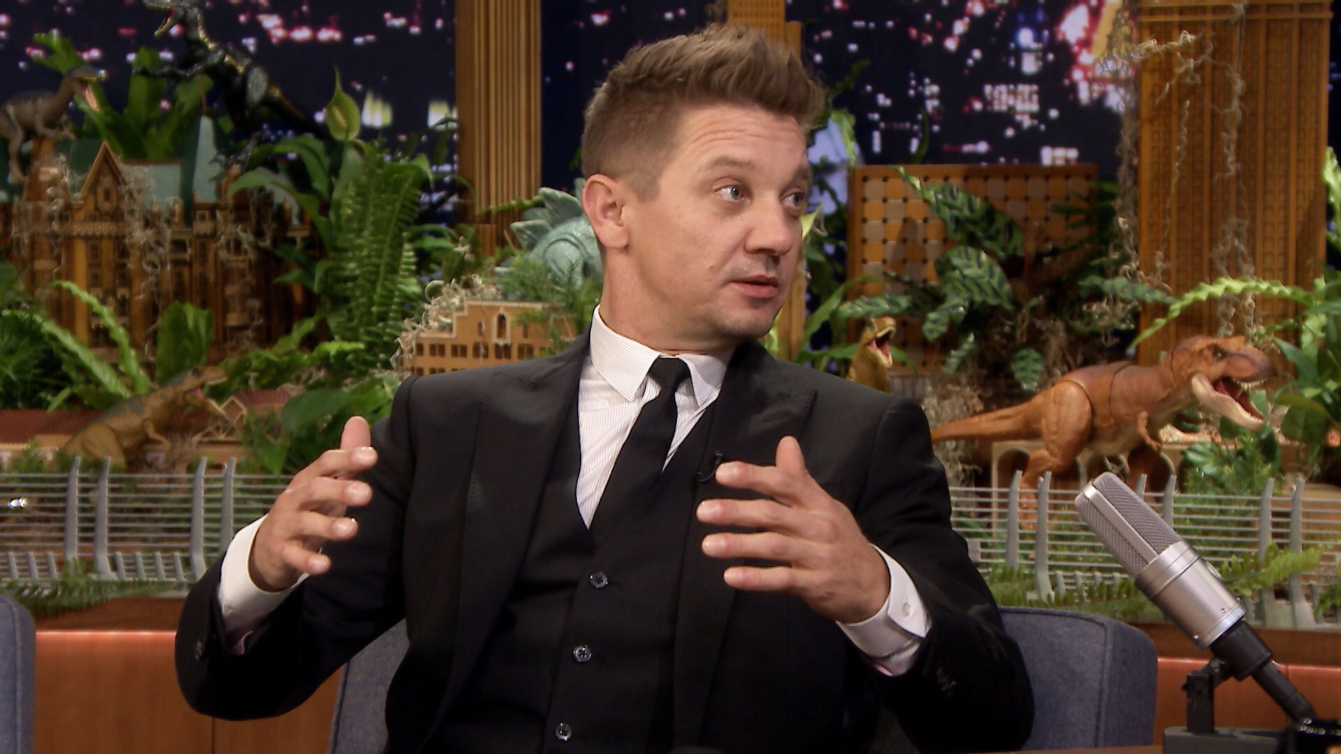 Watch The Tonight Show Starring Jimmy Fallon Interview Jeremy Renner Broke His Arms Surfing a