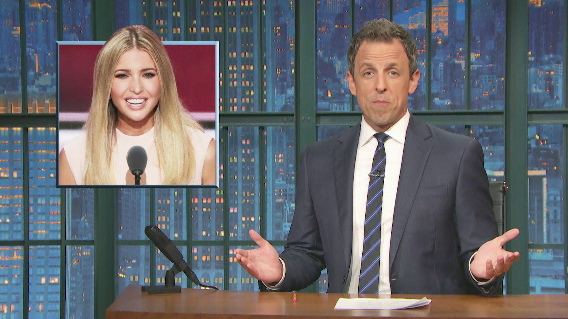 Watch Late Night With Seth Meyers Highlight Trumps Rnc Speech Ivanka Speaks Monologue