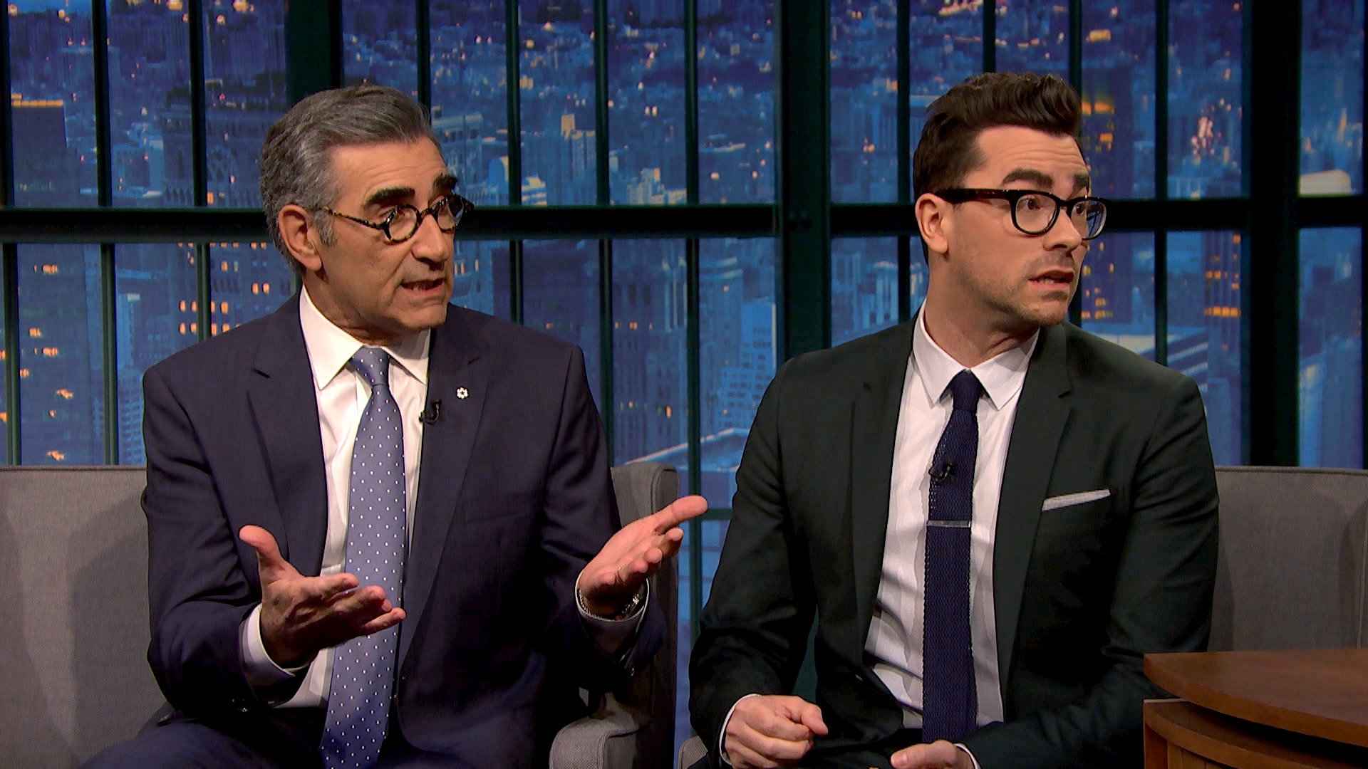 Watch Late Night with Seth Meyers Interview: Eugene Levy and Daniel Levy on...