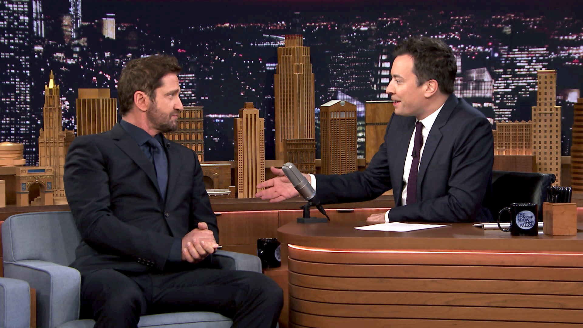 Watch The Tonight Show Starring Jimmy Fallon Episode Gerard Butler Jenny Slate The 1975 