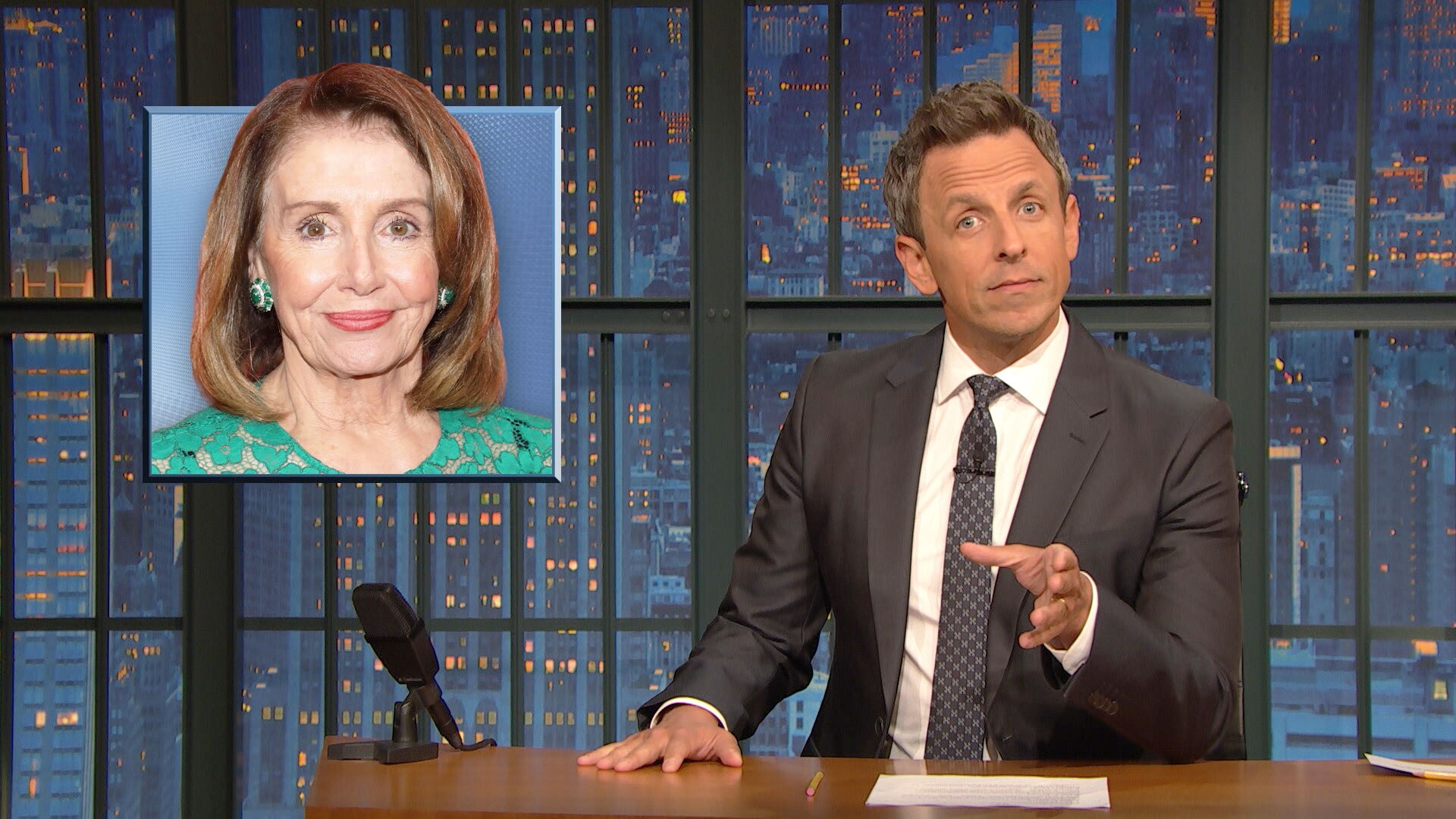 Watch Late Night with Seth Meyers Highlight: Nancy Pelosi Calls for Whistleblower ...1920 x 1080
