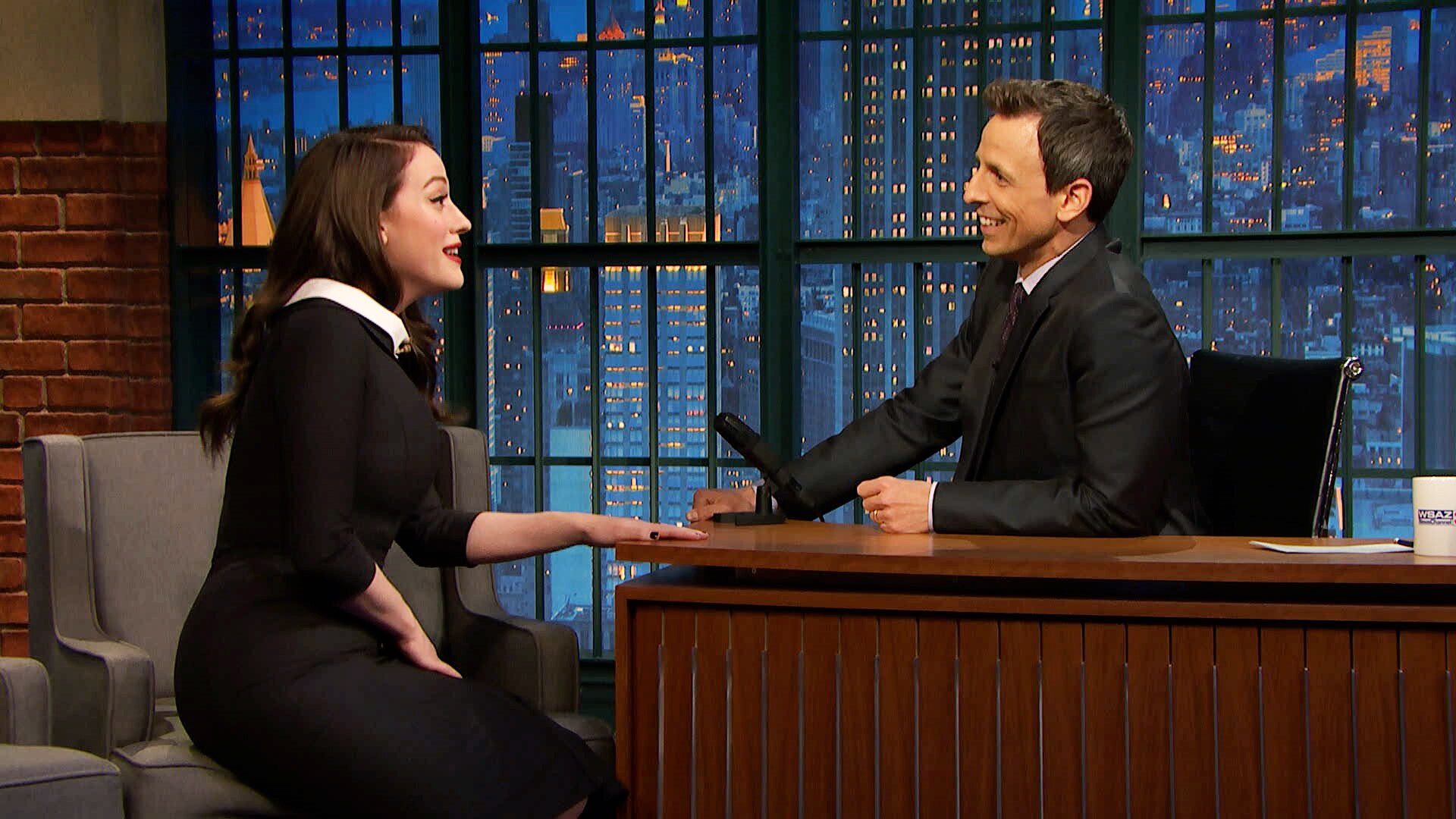 Watch Late Night with Seth Meyers Interview Kat Dennings and Seth Used