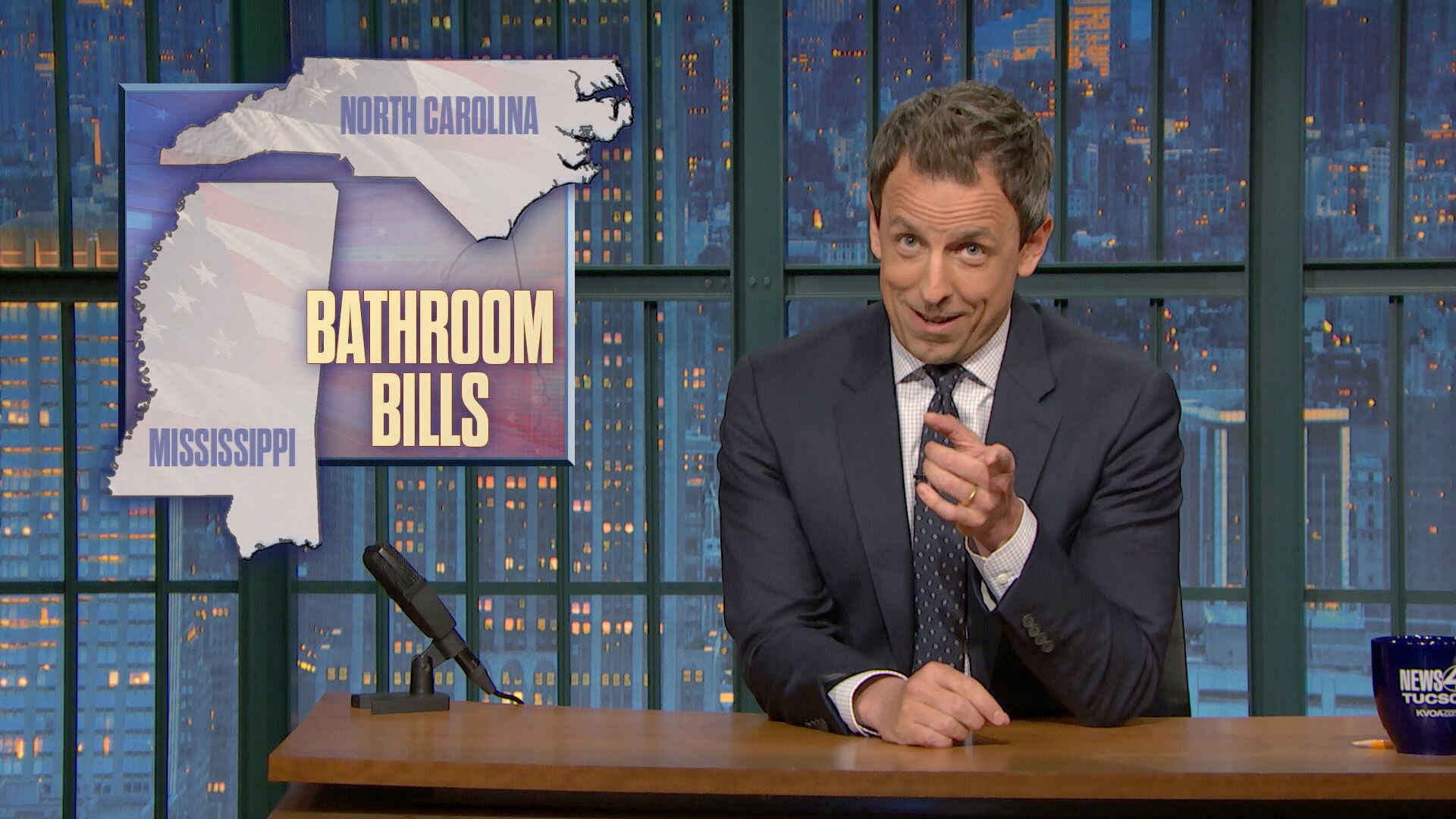 Watch Late Night With Seth Meyers Highlight Bathroom Bills A Closer Look 