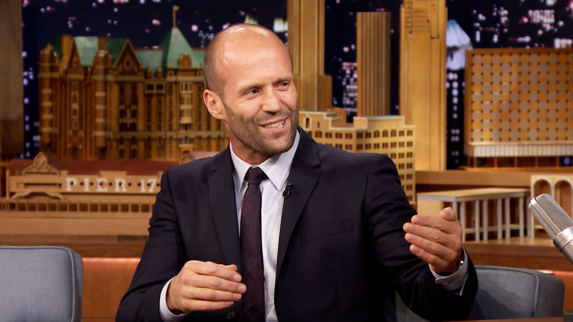 Watch The Tonight Show Starring Jimmy Fallon Interview Jason Statham Gets In Bed With Melissa