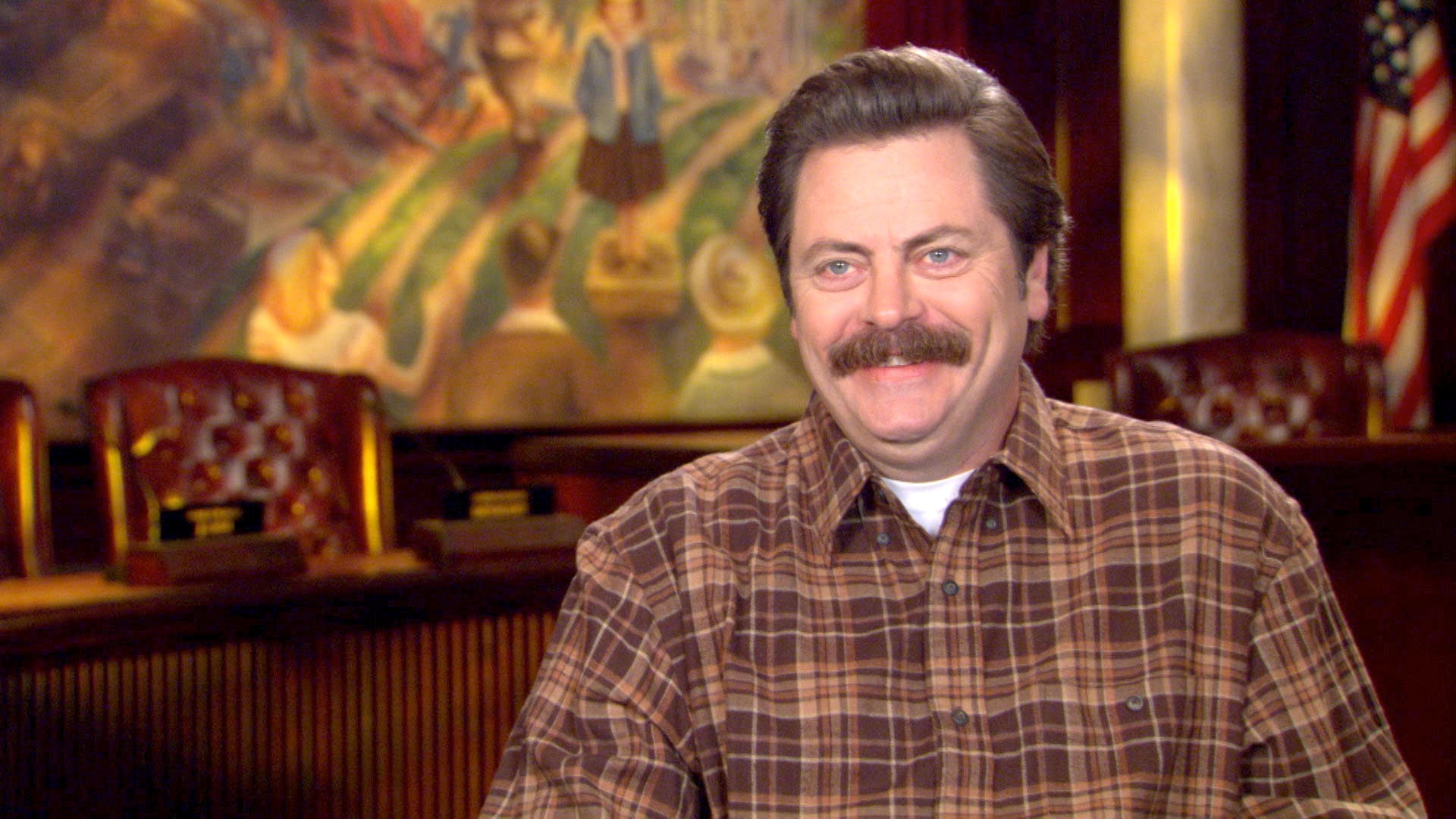 Watch Parks And Recreation Interview Nick Offerman On The Farewell