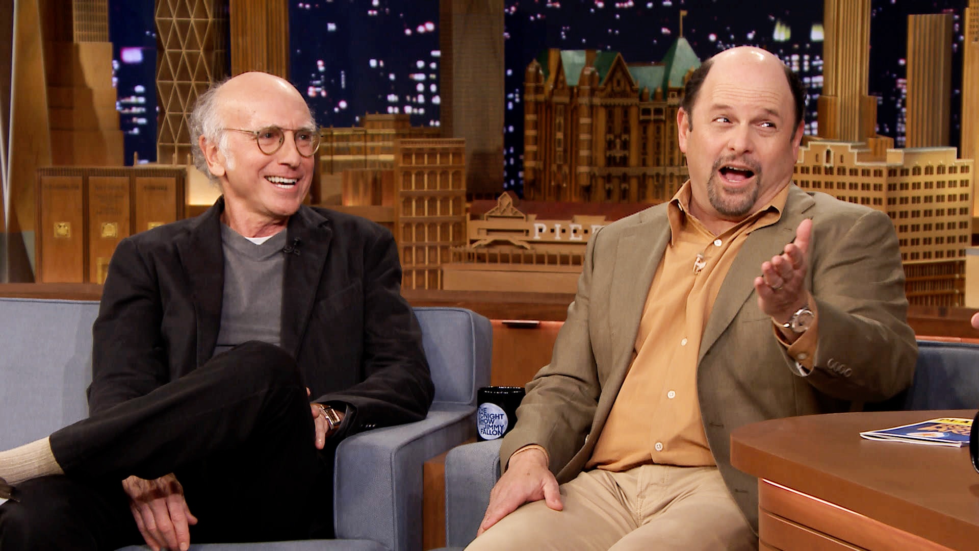 Watch Tonight Show: Jimmy Fallon Interview: Larry David and Jason Alexander Don't Like ...