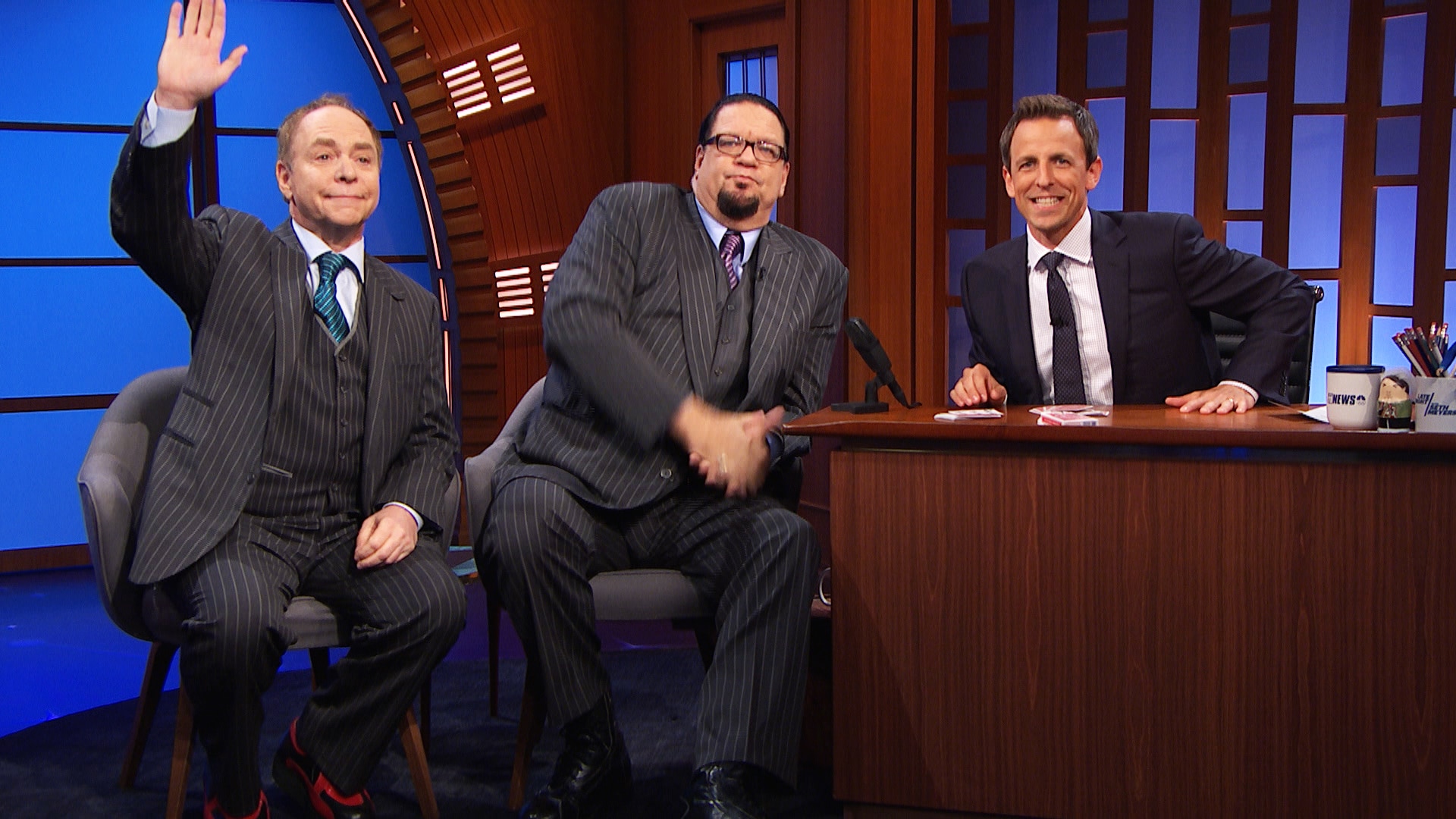 Watch Late Night With Seth Meyers Interview Penn And Teller Interview Pt 2 8850