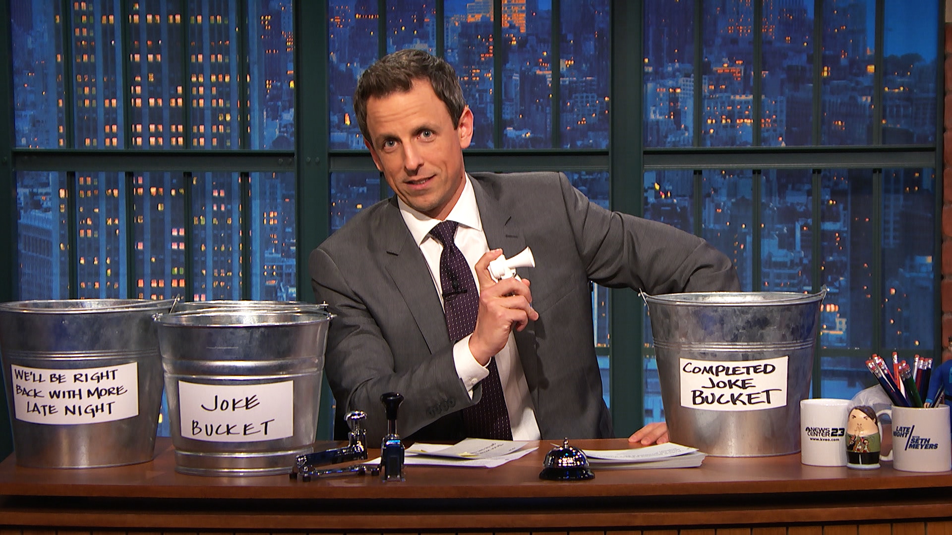 Watch Late Night with Seth Meyers Highlight Joke Bucket Bruce Jenner