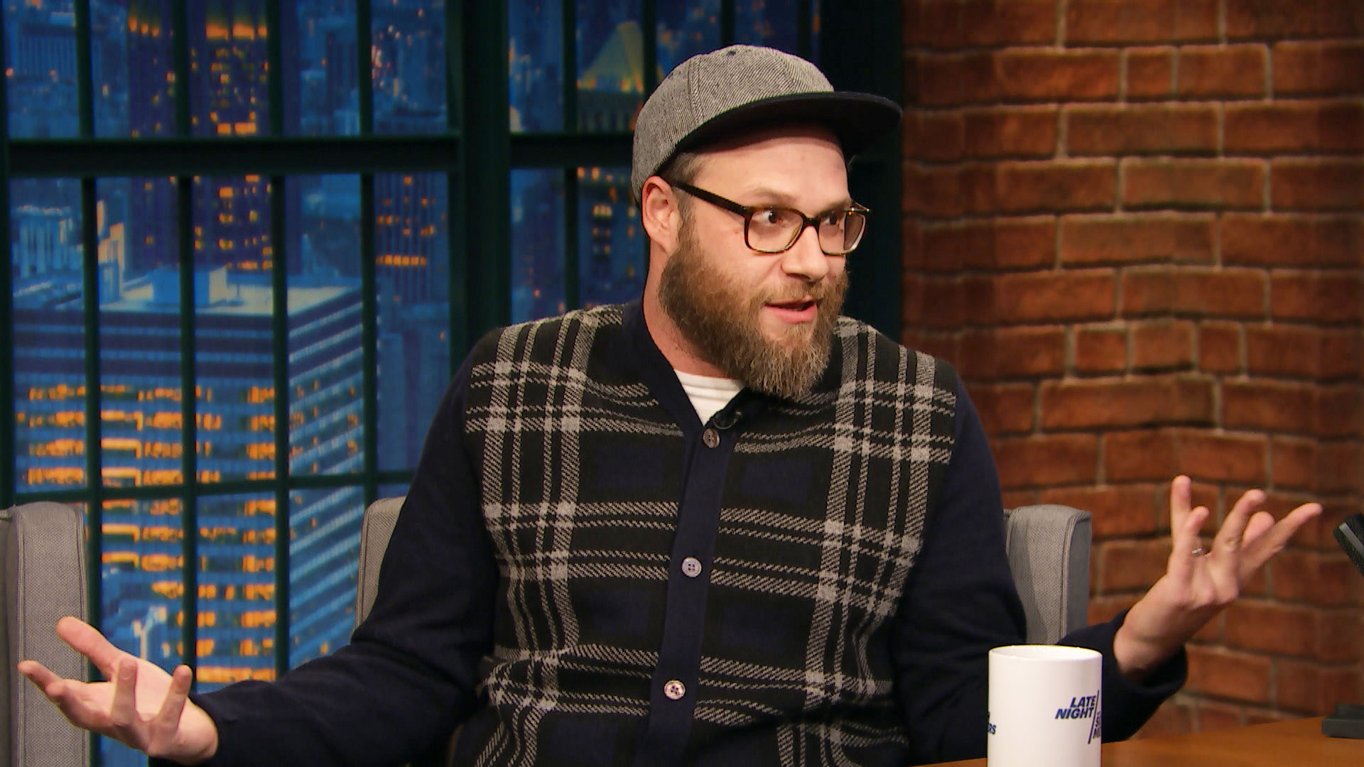 Watch Late Night with Seth Meyers Interview: Seth Rogen Reveals James