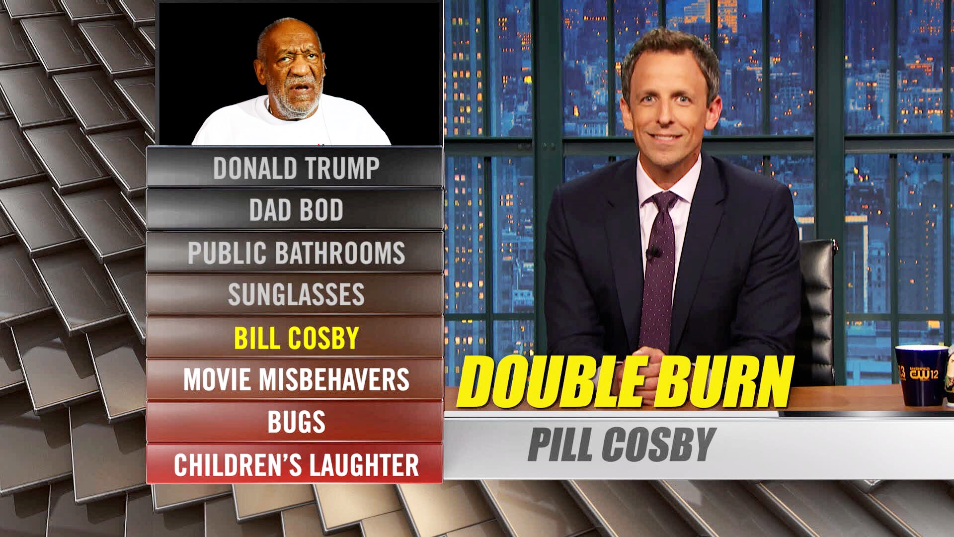 Watch Late Night with Seth Meyers Highlight: Ya Burnt: Bill Cosby, Bugs ...