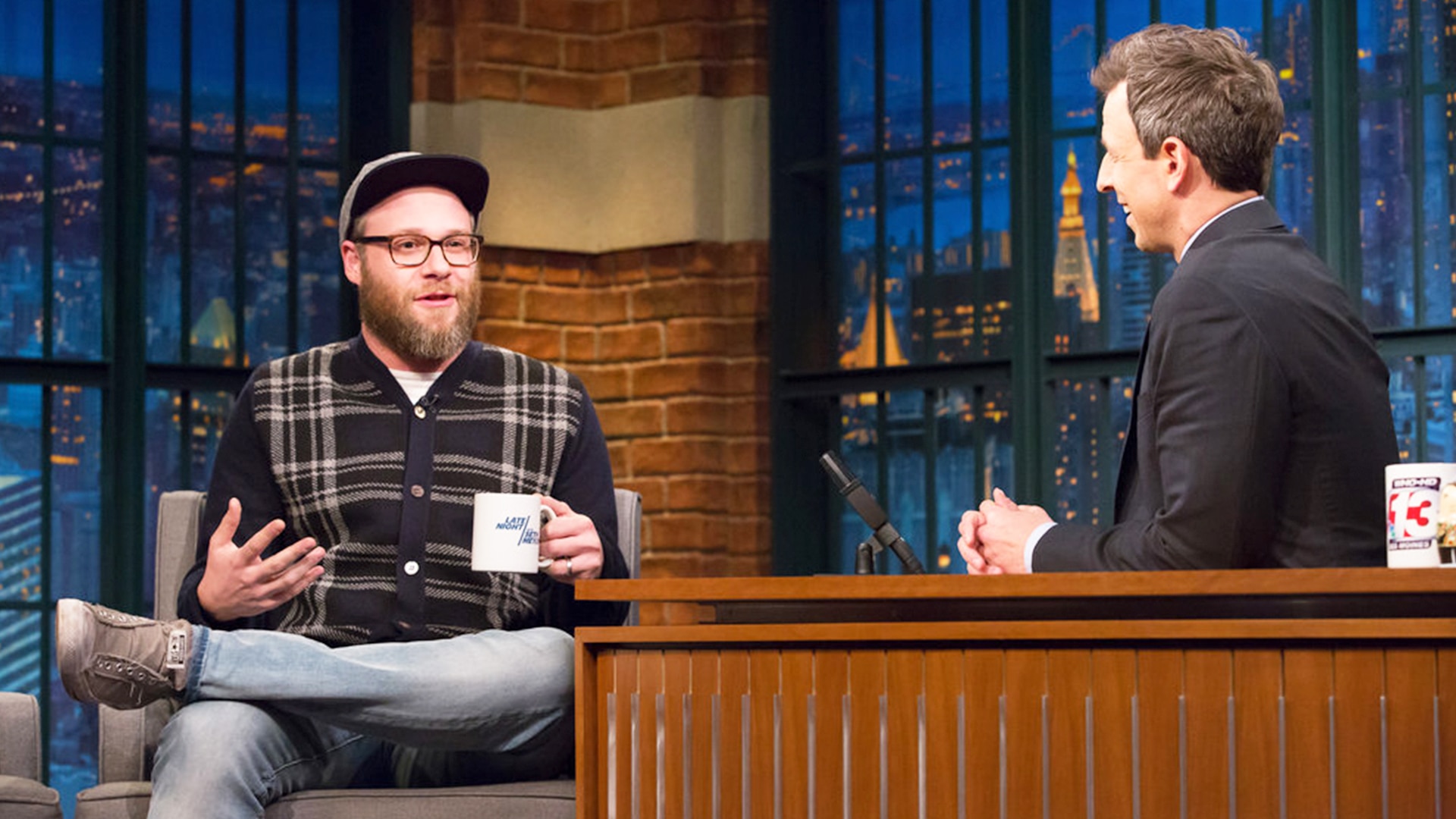Watch Late Night with Seth Meyers Episode: Seth Rogen Jenna Coleman