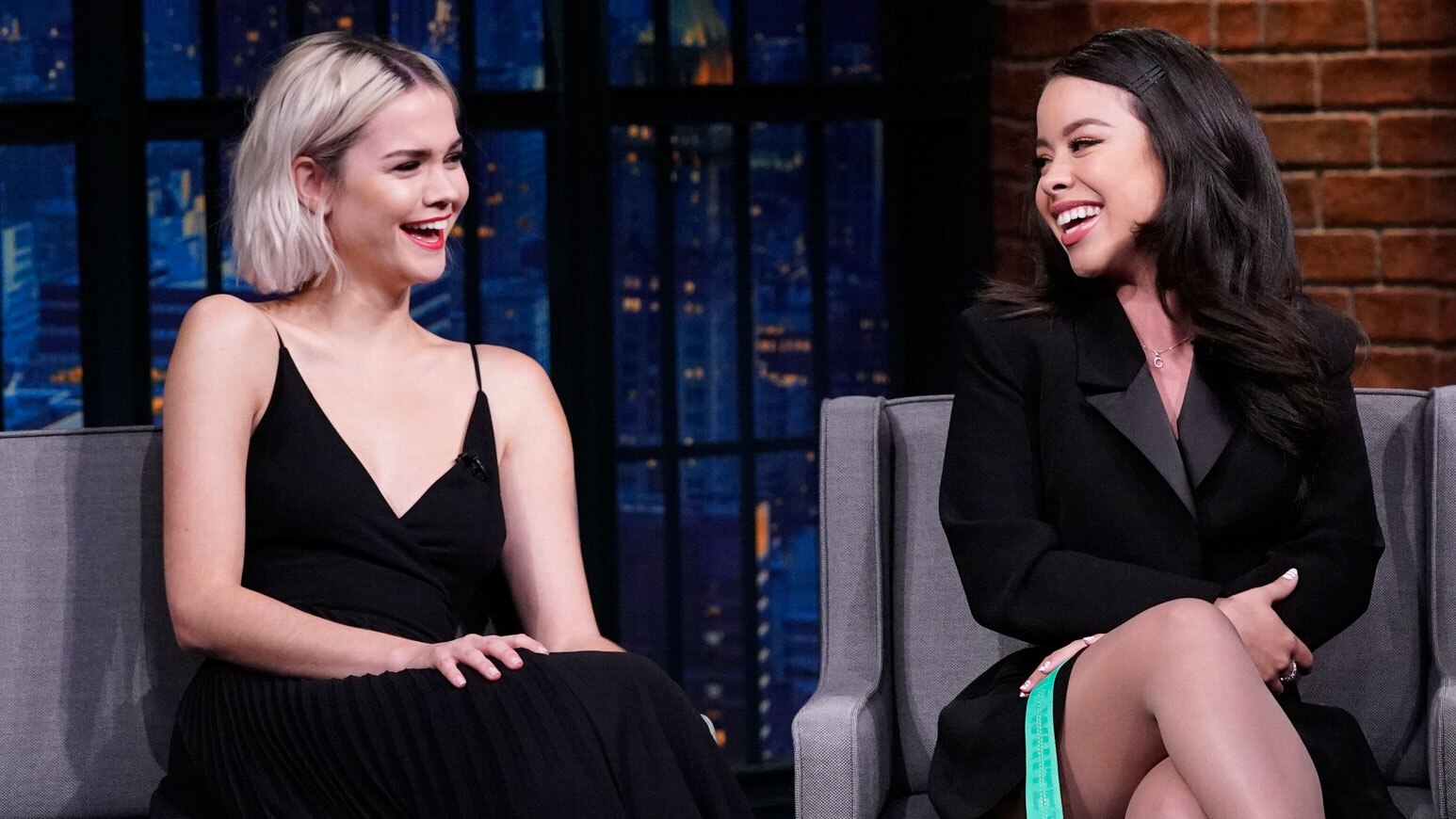 Watch Late Night With Seth Meyers Interview Maia Mitchell And Cierra