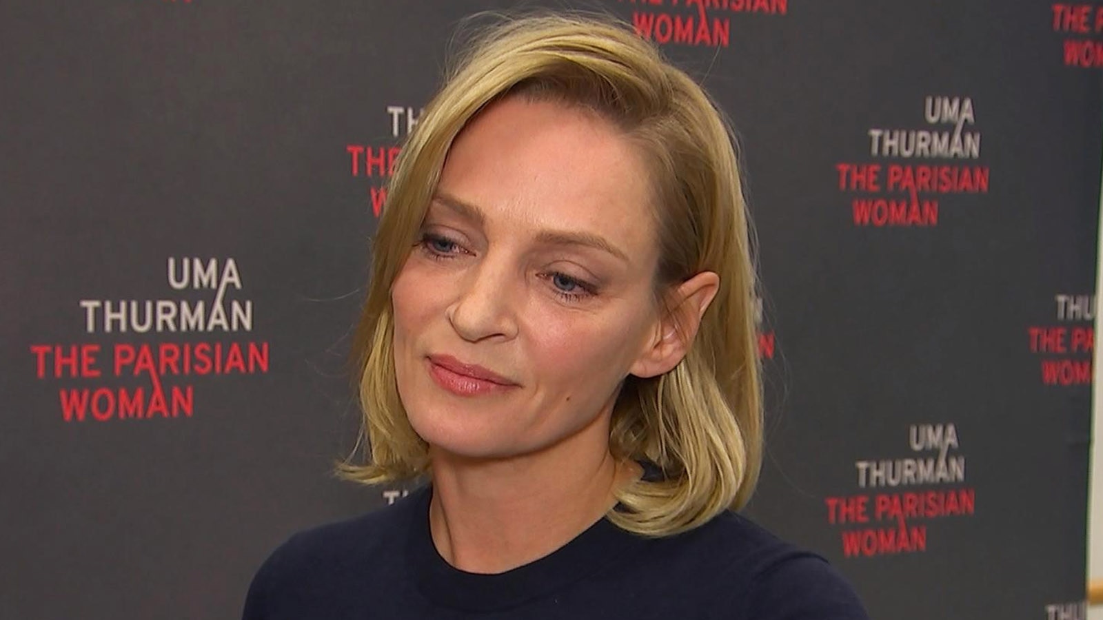 Watch Access Hollywood Interview Uma Thurman Gets Emotional About