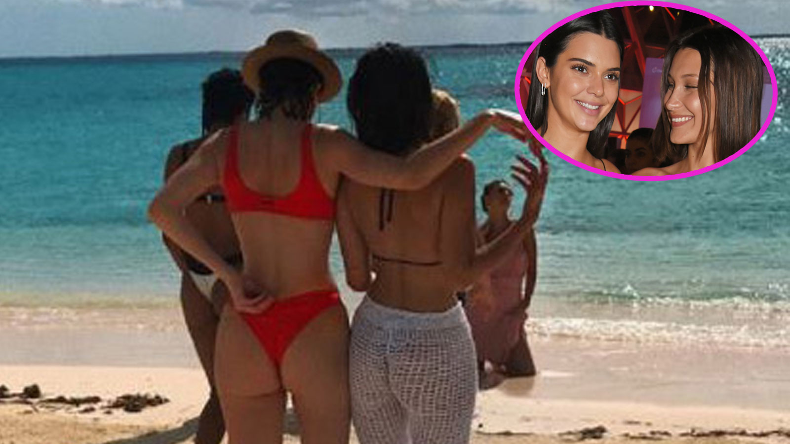 Watch Access Hollywood Interview Kendall Jenner And Bella Hadid Get Cheeky In Thong Bikinis In 1583