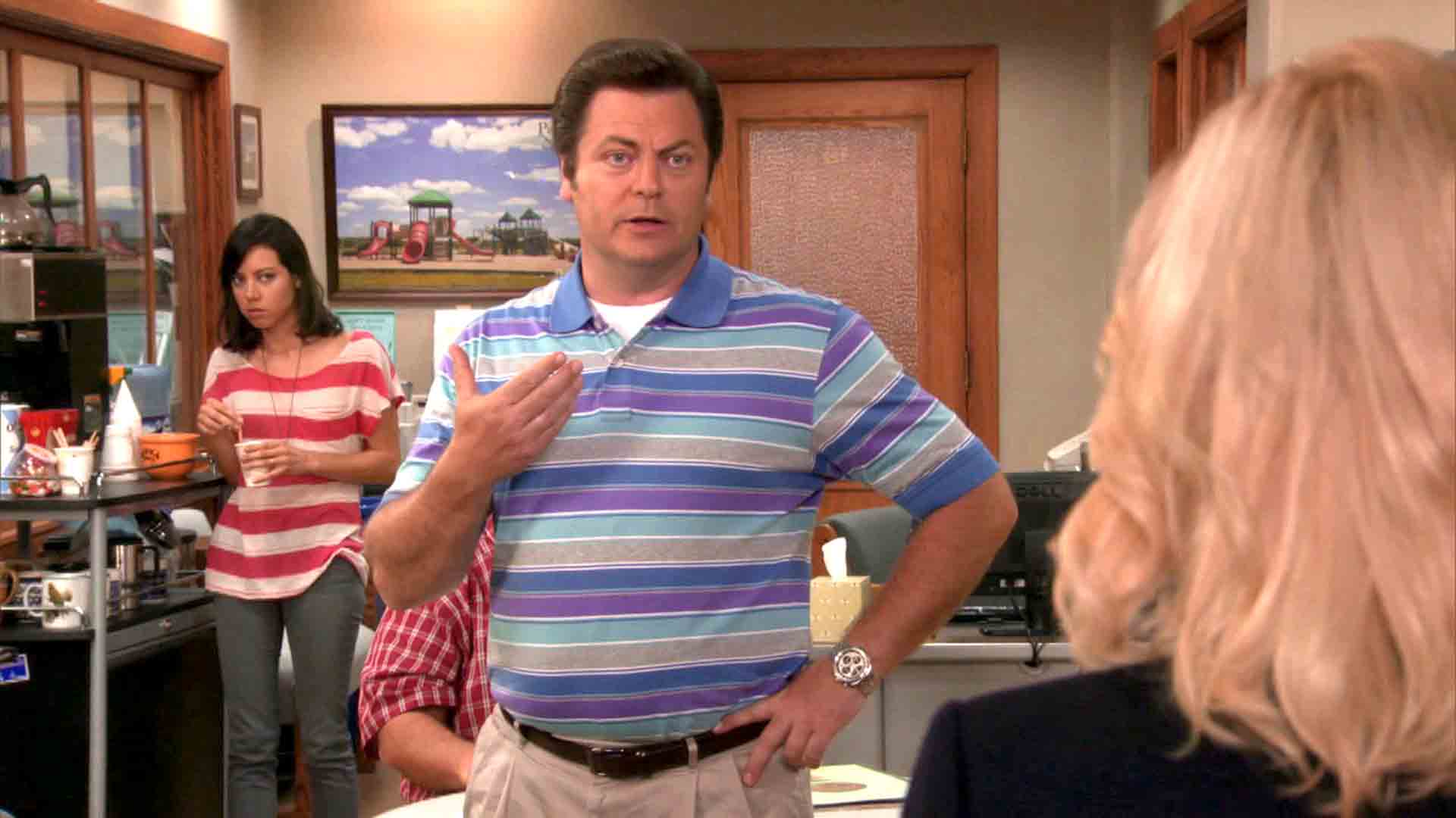 Watch Parks And Recreation Highlight Ron Sans Mustache