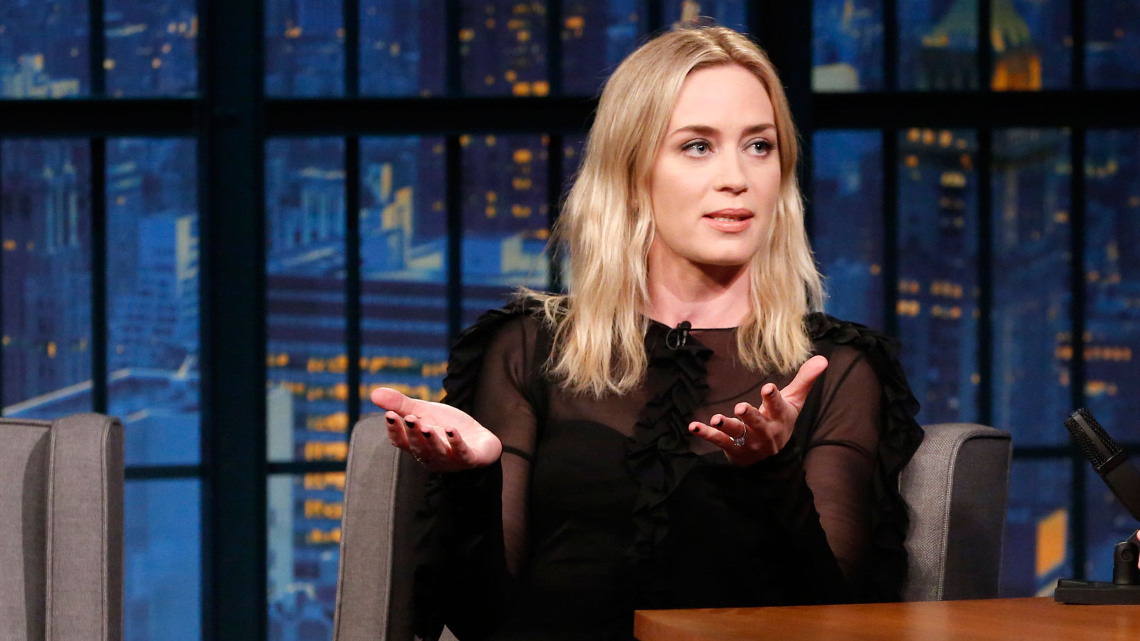 Watch Late Night with Seth Meyers Interview Emily Blunt Tells the