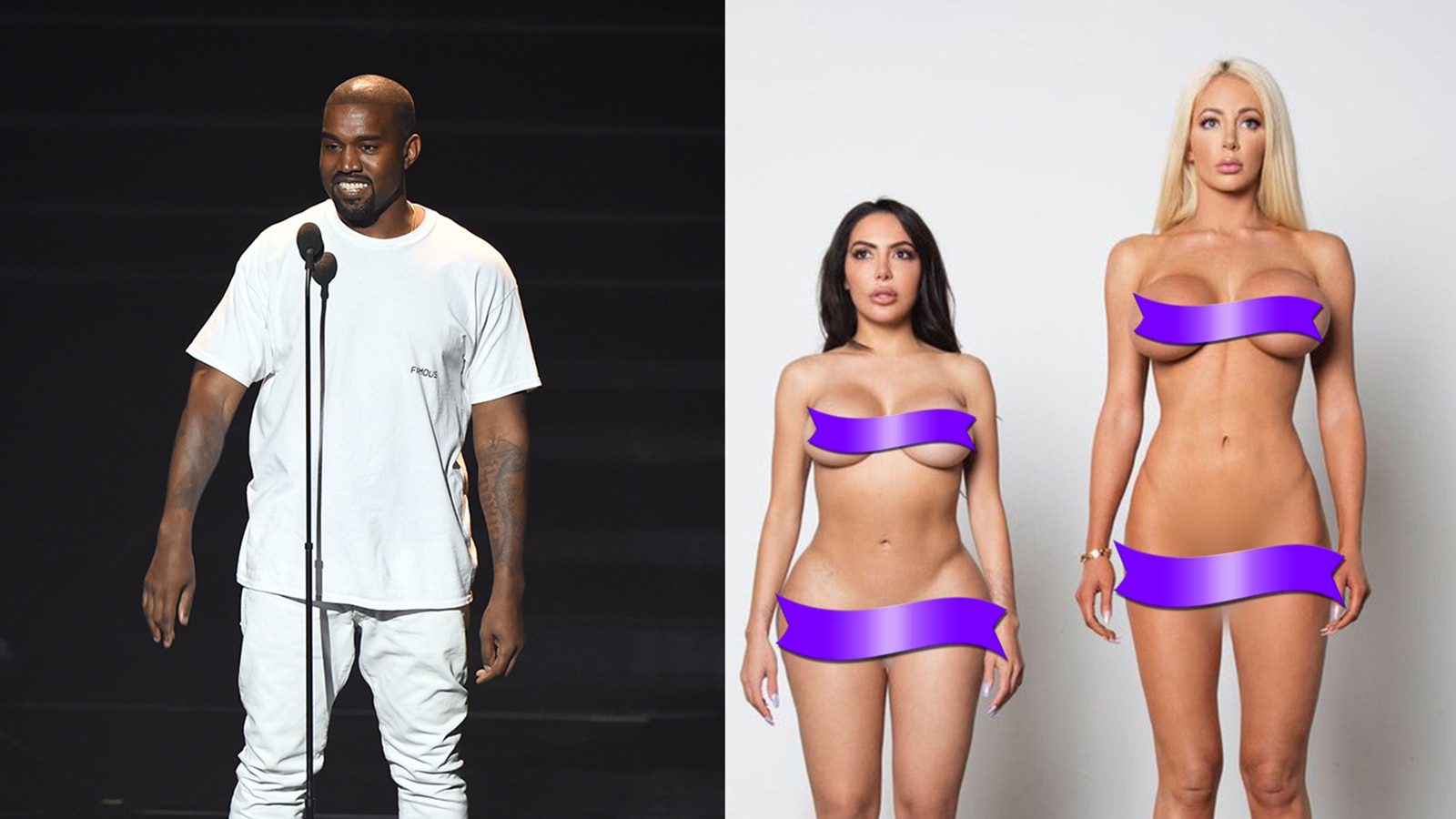 Watch Access Hollywood Interview Kanye West Unveils New Yeezy Campaign With Nude Kim Kardashian
