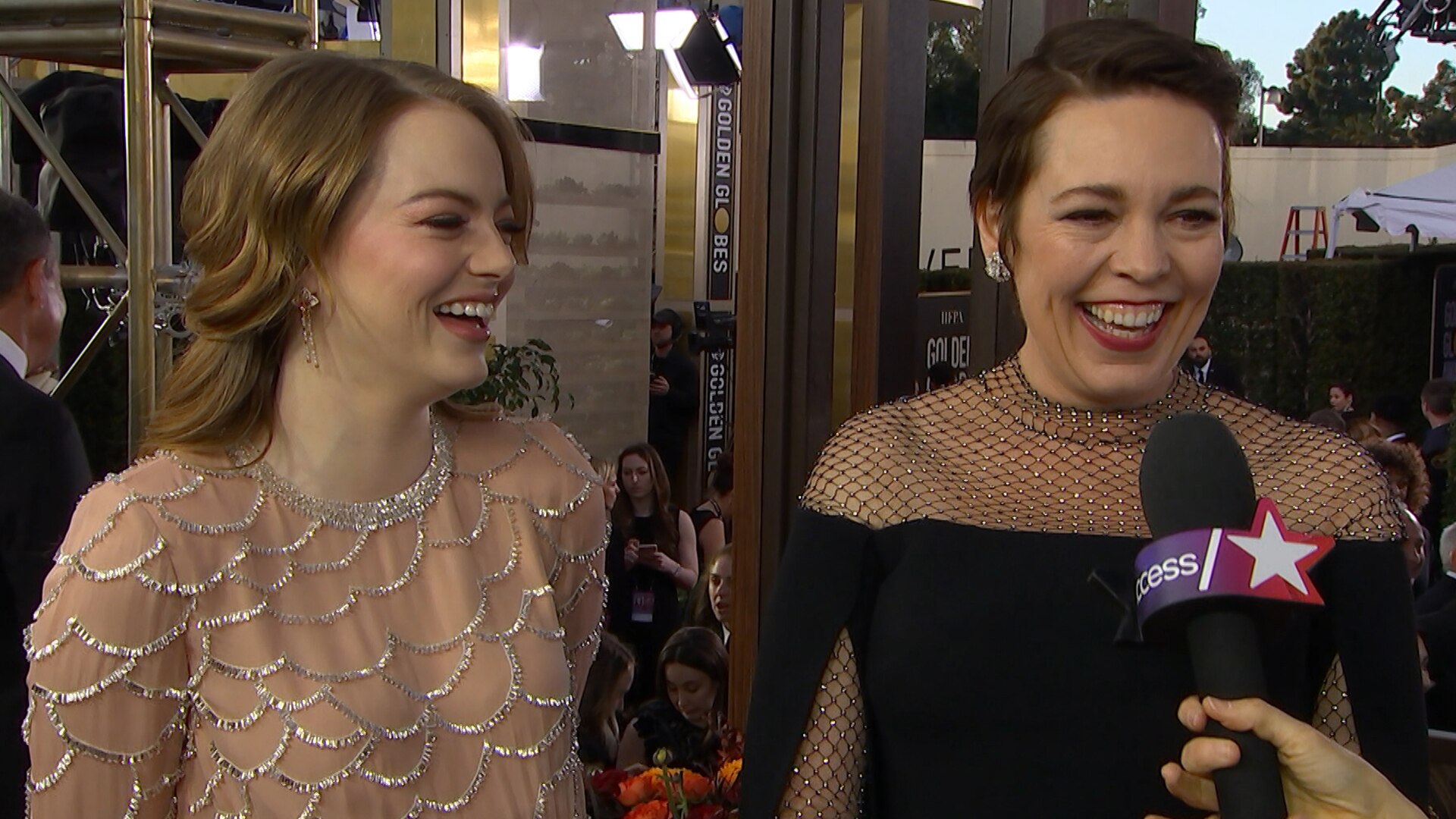 Watch Access Hollywood Interview: Emma Stone & Olivia Colman Reveal