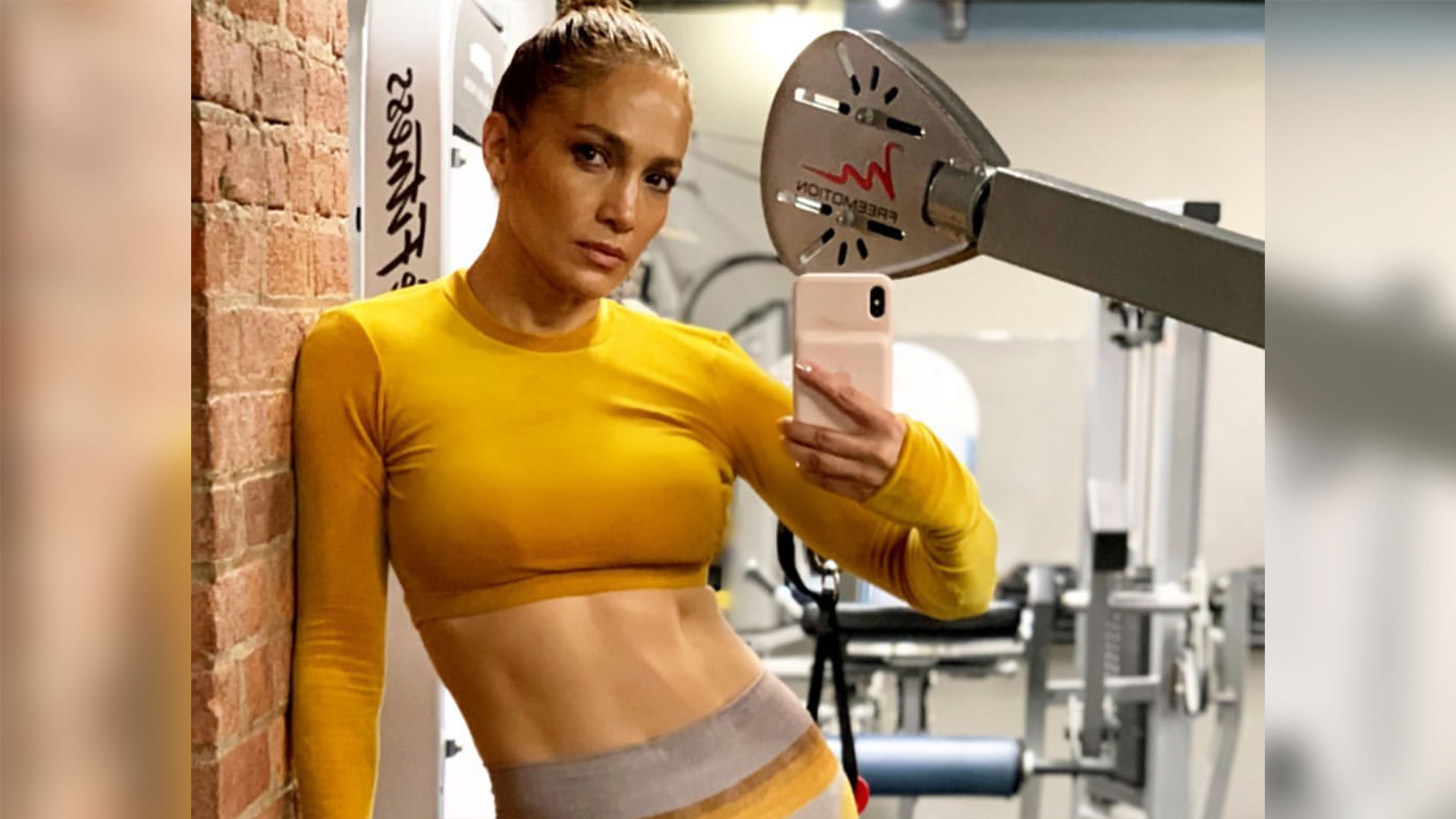 Watch Access Hollywood Interview Jennifer Lopez Flaunts Her Killer Six Pack Abs In Sweaty