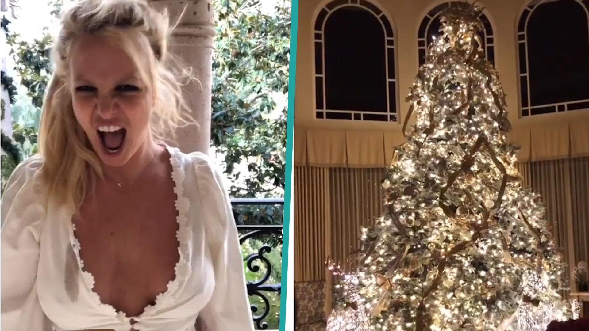 Watch Access Hollywood Interview Britney Spears Rocks Around A Christmas Tree And Asks Fans To