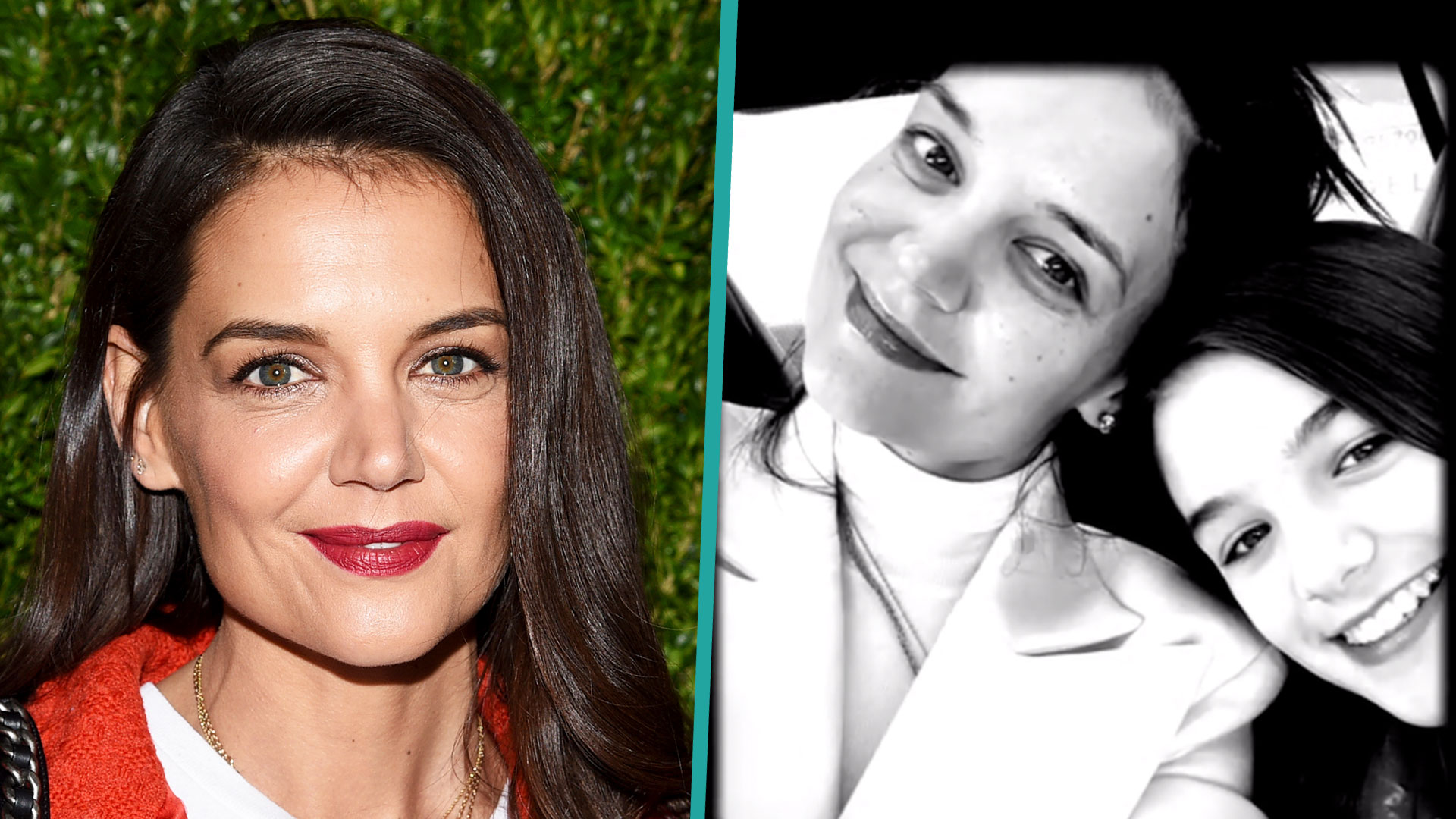 Watch Access Hollywood Interview Katie Holmes Shares Rare Selfie With 13 Year Old Look Alike 