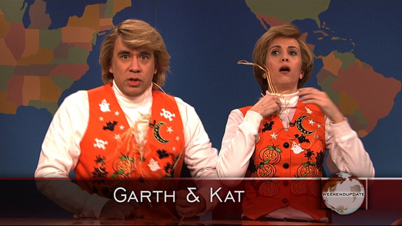 Watch Saturday Night Live Highlight Weekend Update Garth And Kat Sing Halloween Songs NBC Com