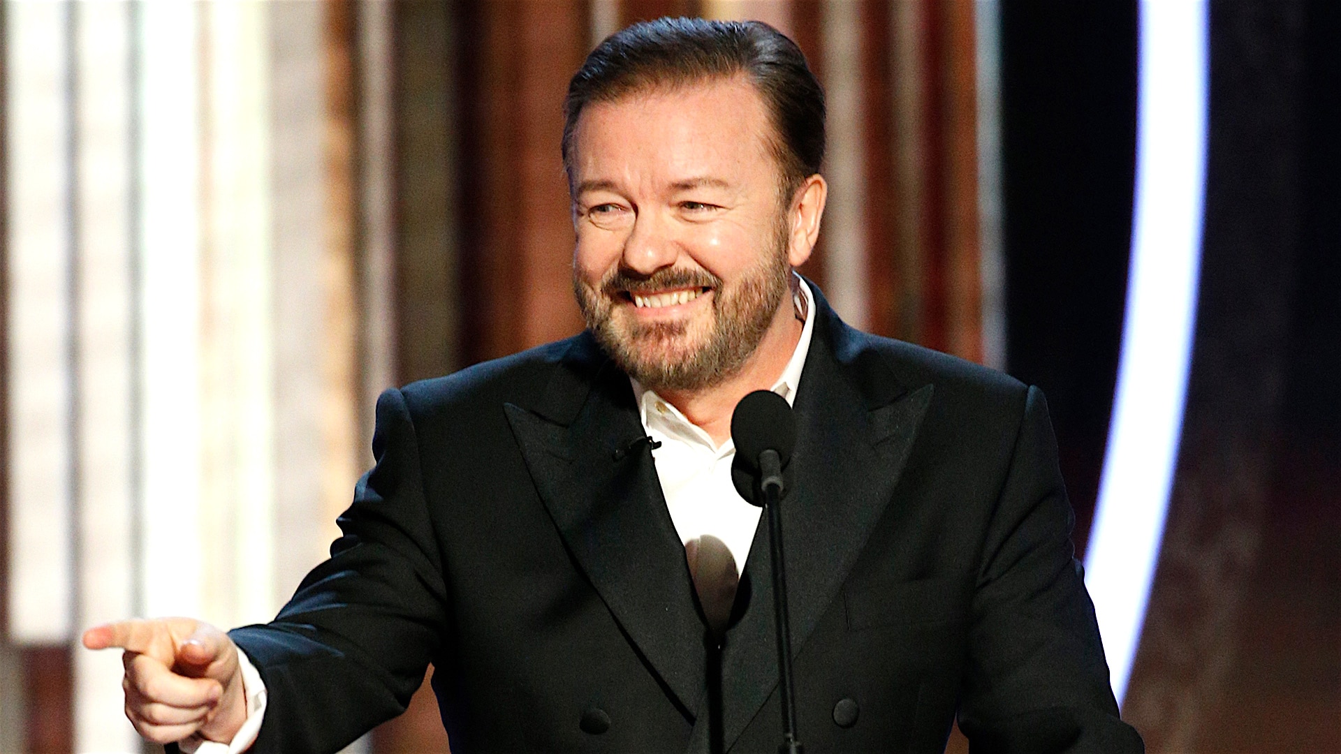 Watch The Golden Globe Awards Highlight Ricky Gervais' Golden Globes