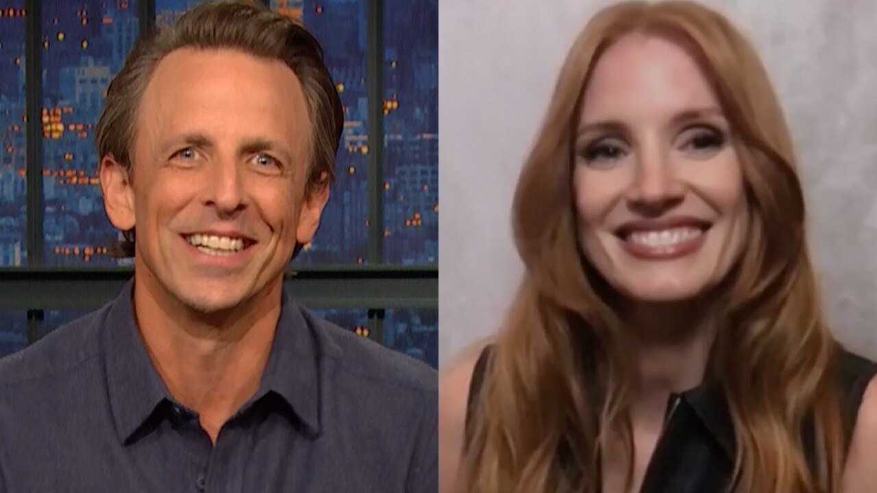 Watch Late Night with Seth Meyers Interview: Jessica Chastain Used Men as Eye Candy in Her ...