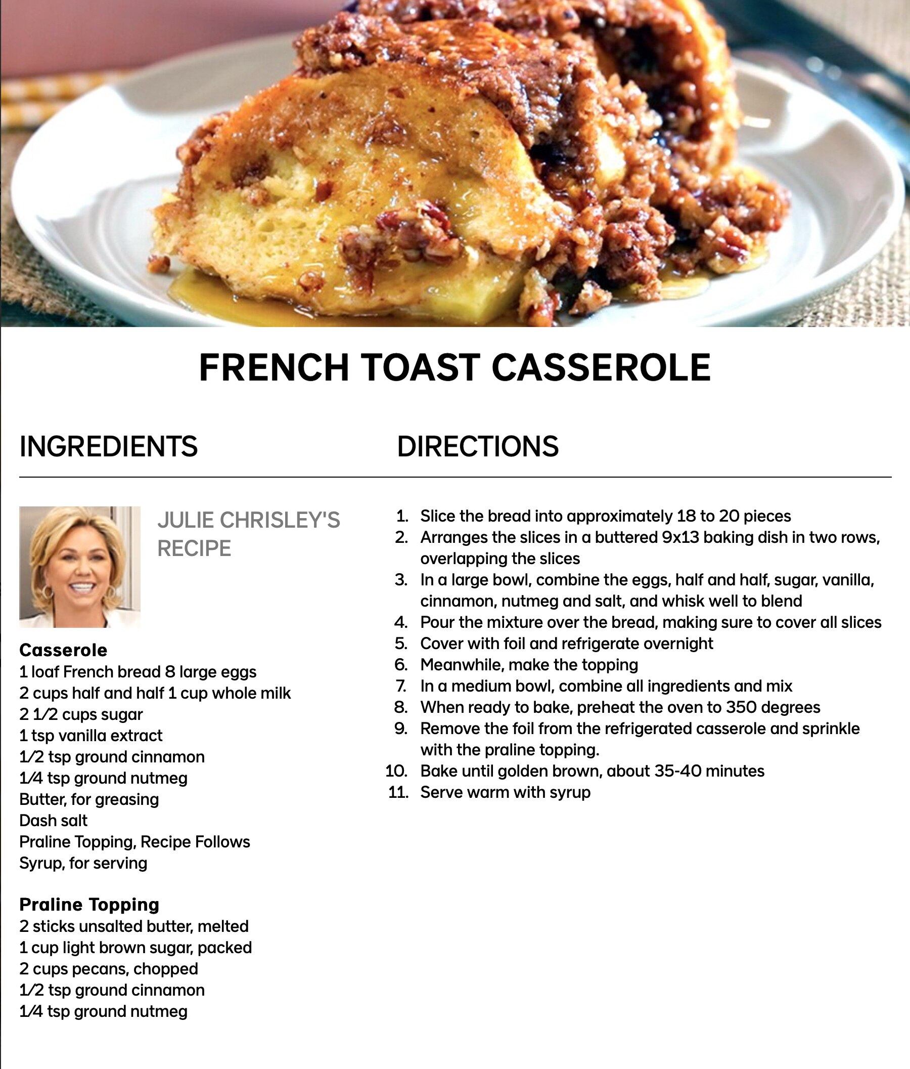 Julie chrisley recipes