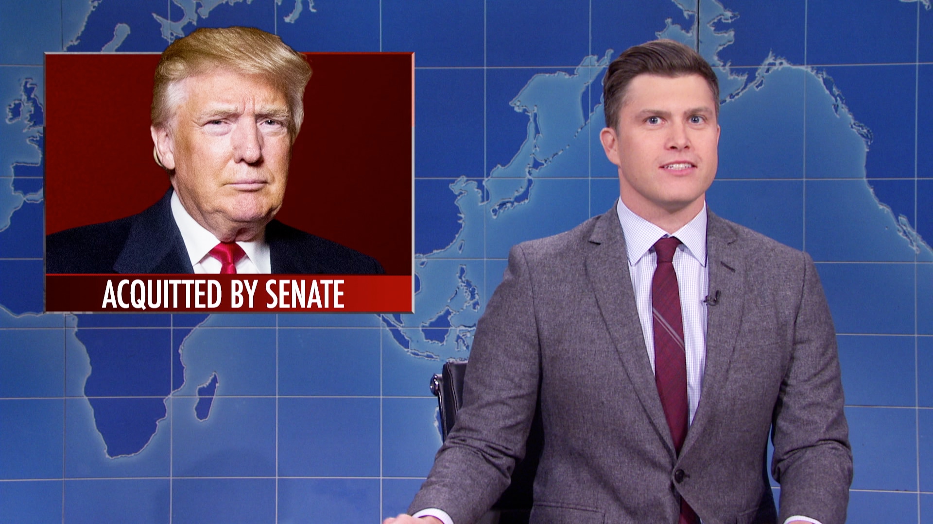 Watch Saturday Night Live Highlight Weekend Update Trump Acquitted