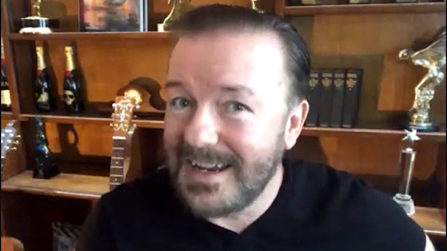 Watch Late Night with Seth Meyers Interview Ricky Gervais Foresaw