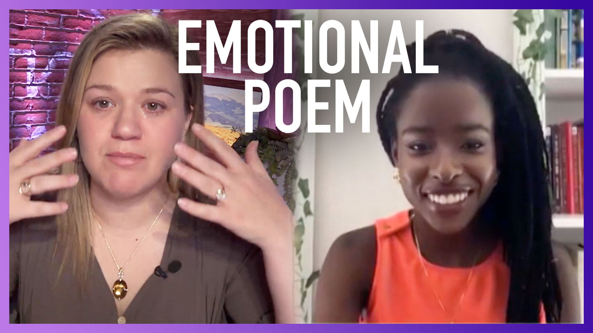 Watch The Kelly Clarkson Show Highlight: Kelly Tears Up During Poetry Reading From Youth Poet ...