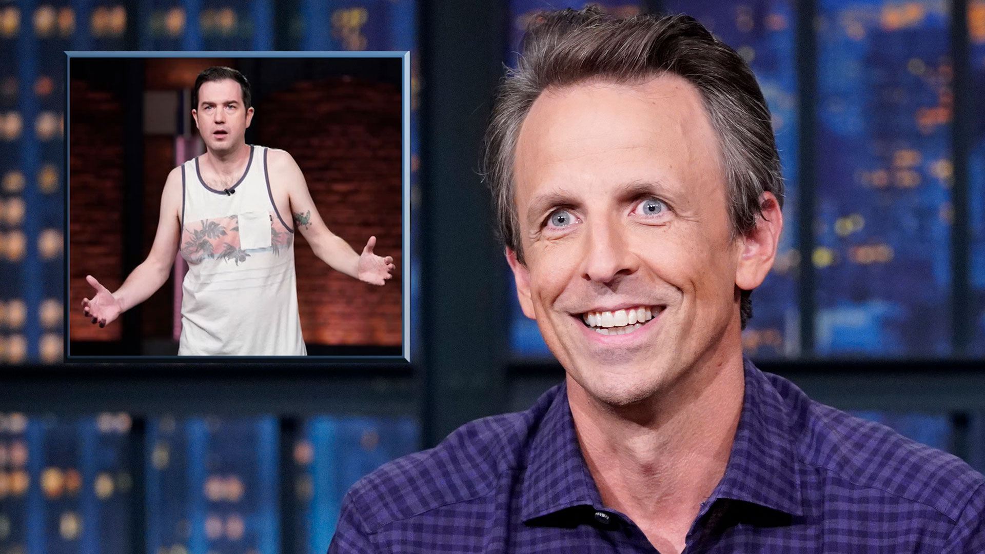 Watch Late Night With Seth Meyers Highlight Seth Holds A Surprise Inspection Of His Monologue