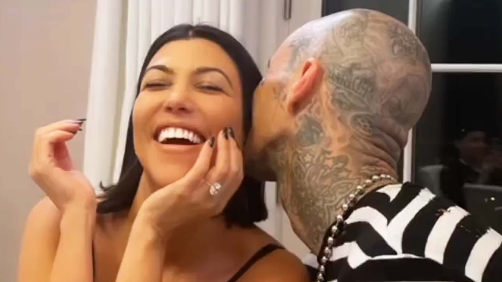 Watch Access Hollywood Highlight Kourtney Kardashian Travis Barker Are Engaged After Less