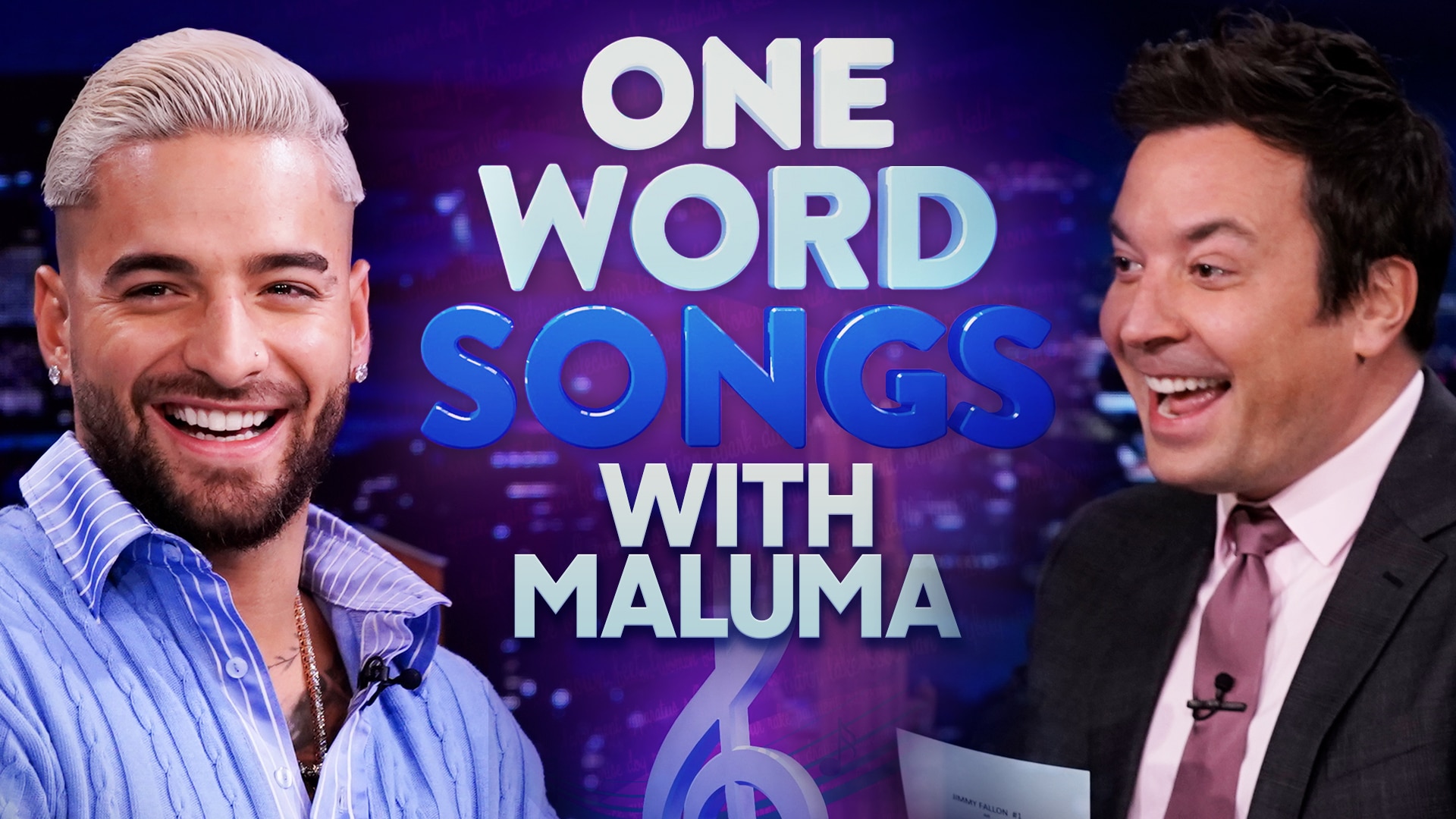 Watch the tonight show starring jimmy fallon highlight one word songs with maluma nbc