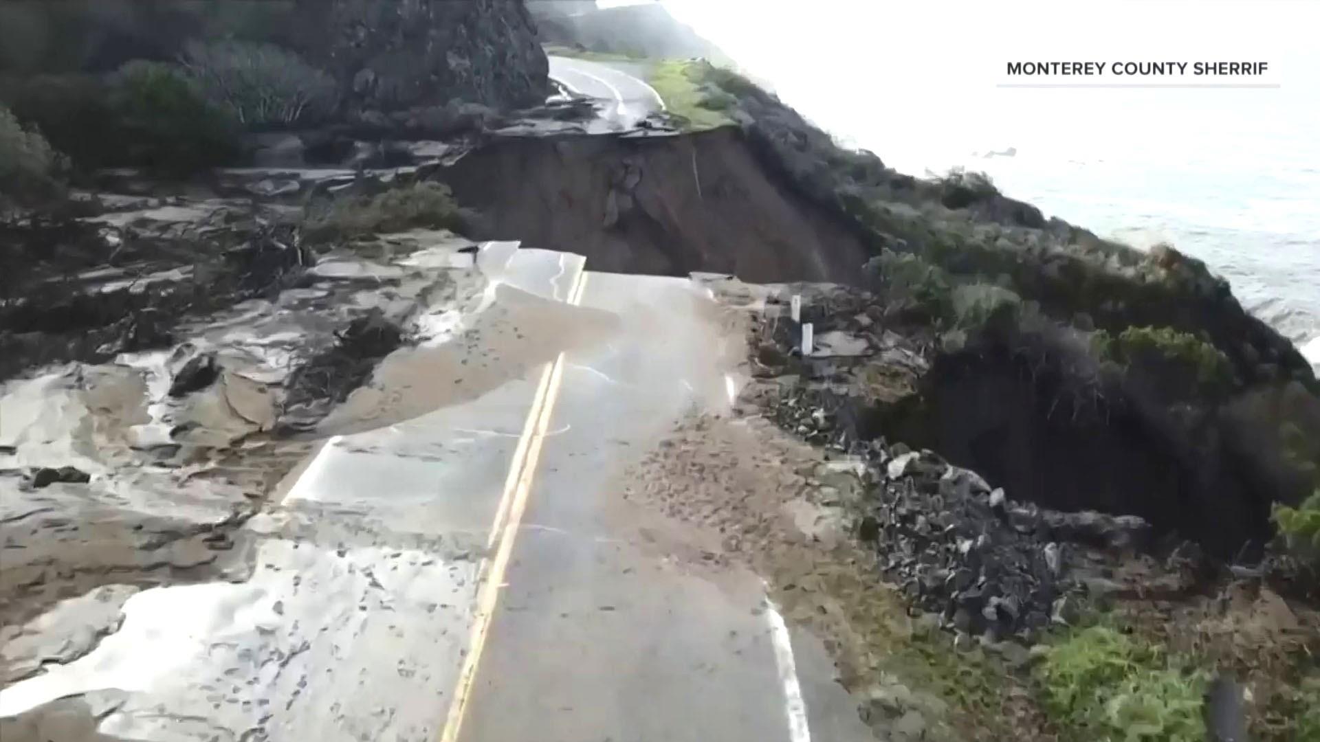 Watch TODAY Highlight Part of California highway collapses into