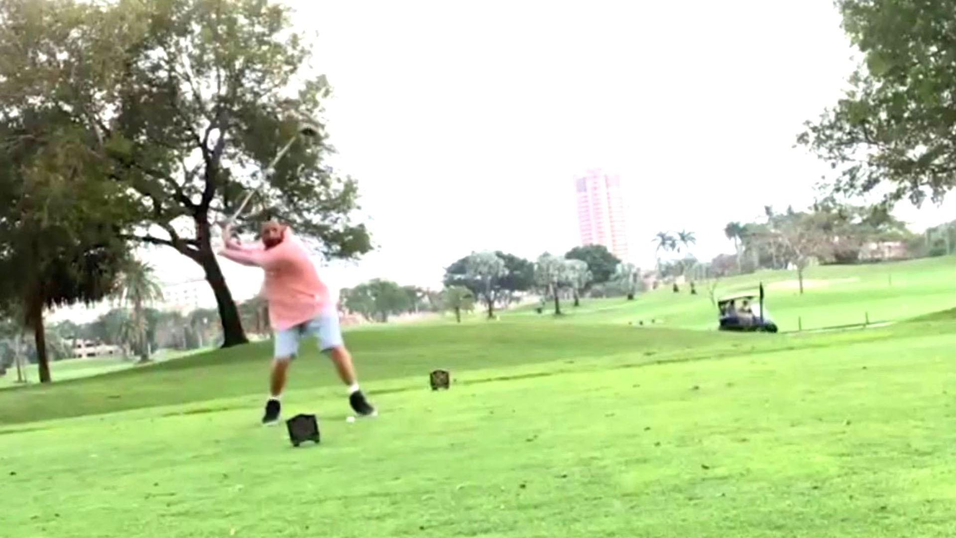 Watch TODAY Highlight Adam Sandler recreates ‘Happy Gilmore’ golf